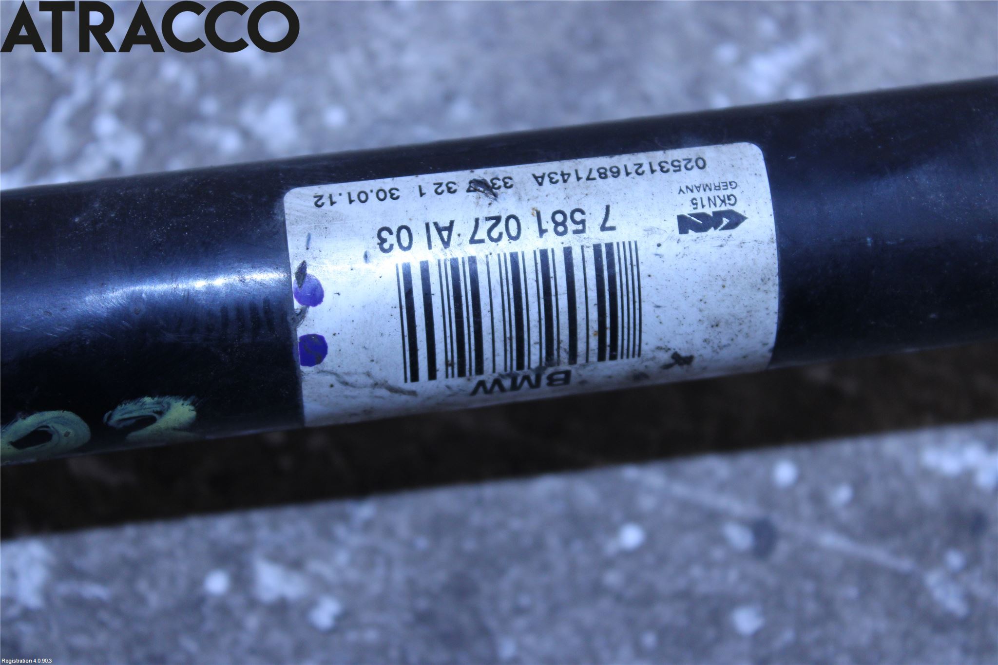 BMW 5 F10/F11/F18 09-17 Drivaksel Bak Kompl Venstre