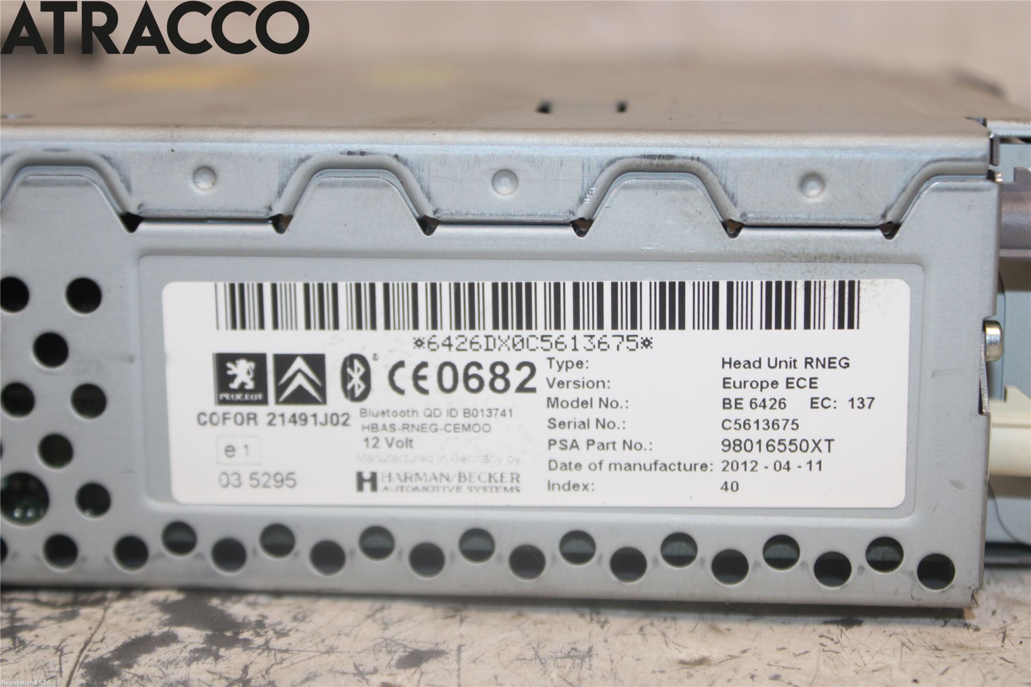 Peugeot 3008 09-16 Stereo Radio Med Cd