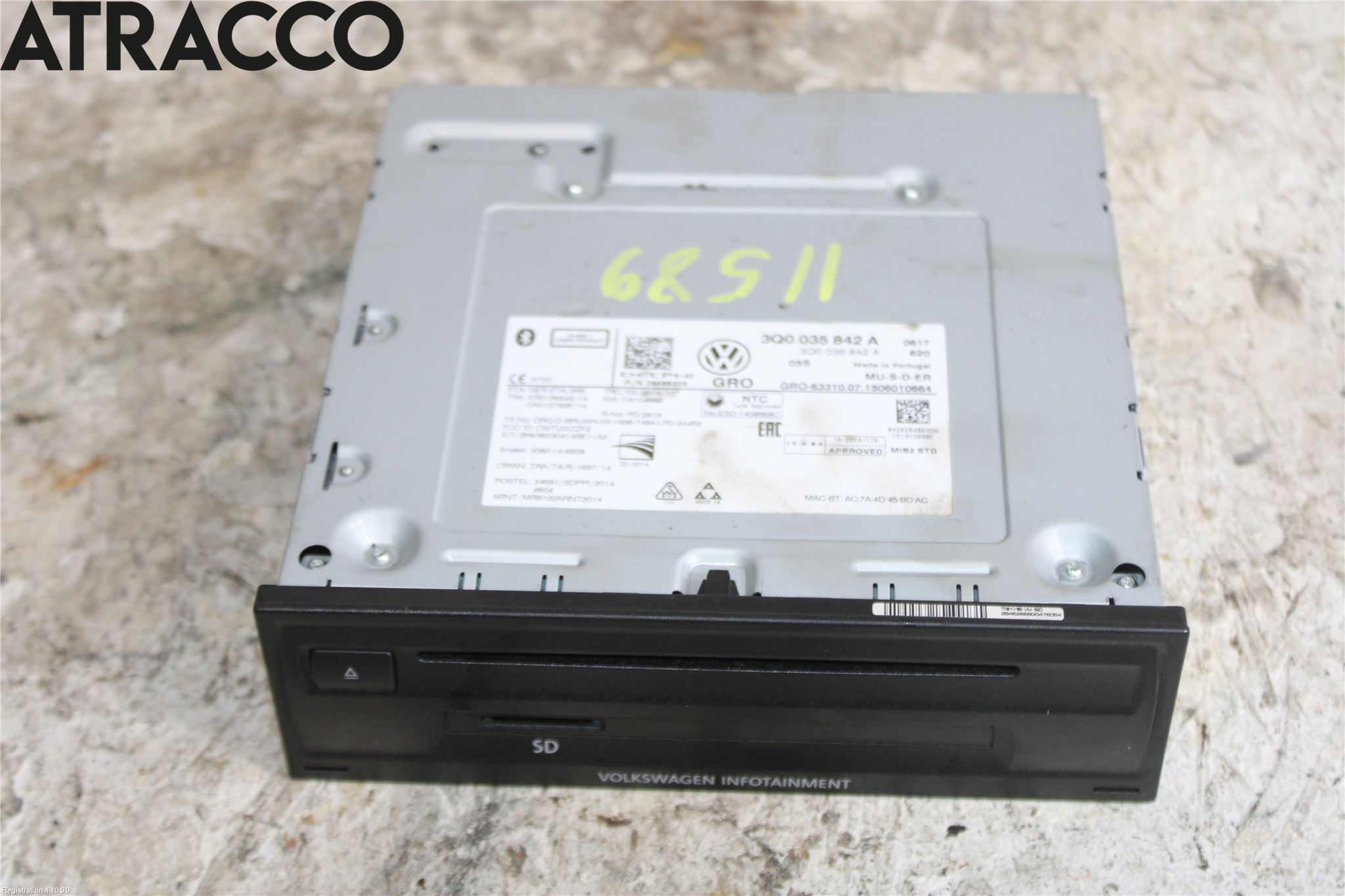 Volkswagen VW GOLF / E-GOLF VII 13-20 Stereo Radio Med Cd