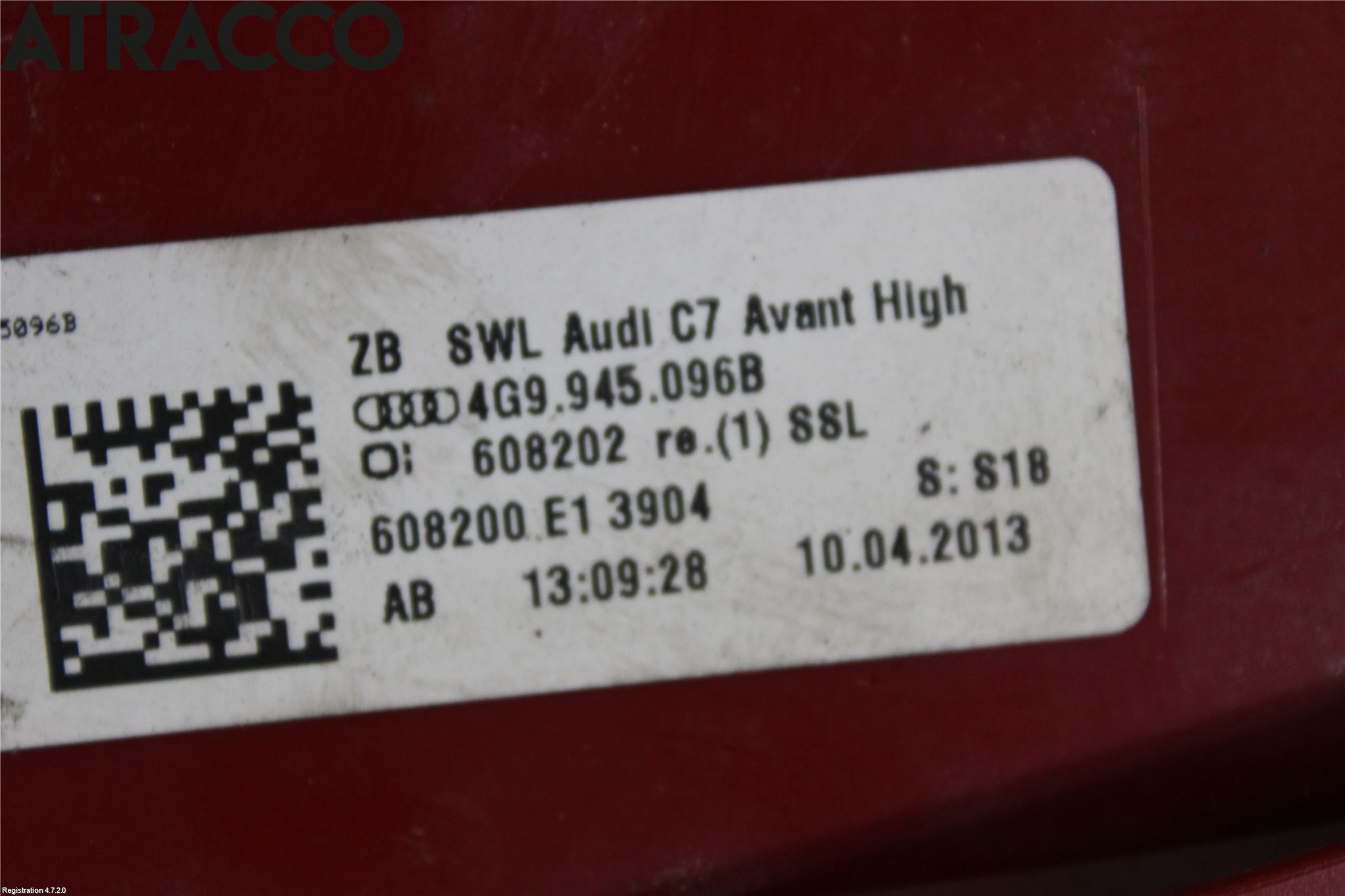 Audi A6/S6 4G 11-18 Baklykt Høyre