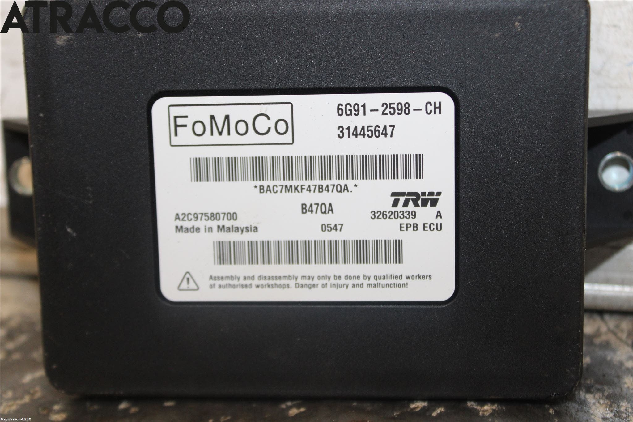 Volvo V60 14-18 Styreenhet Parkbrems