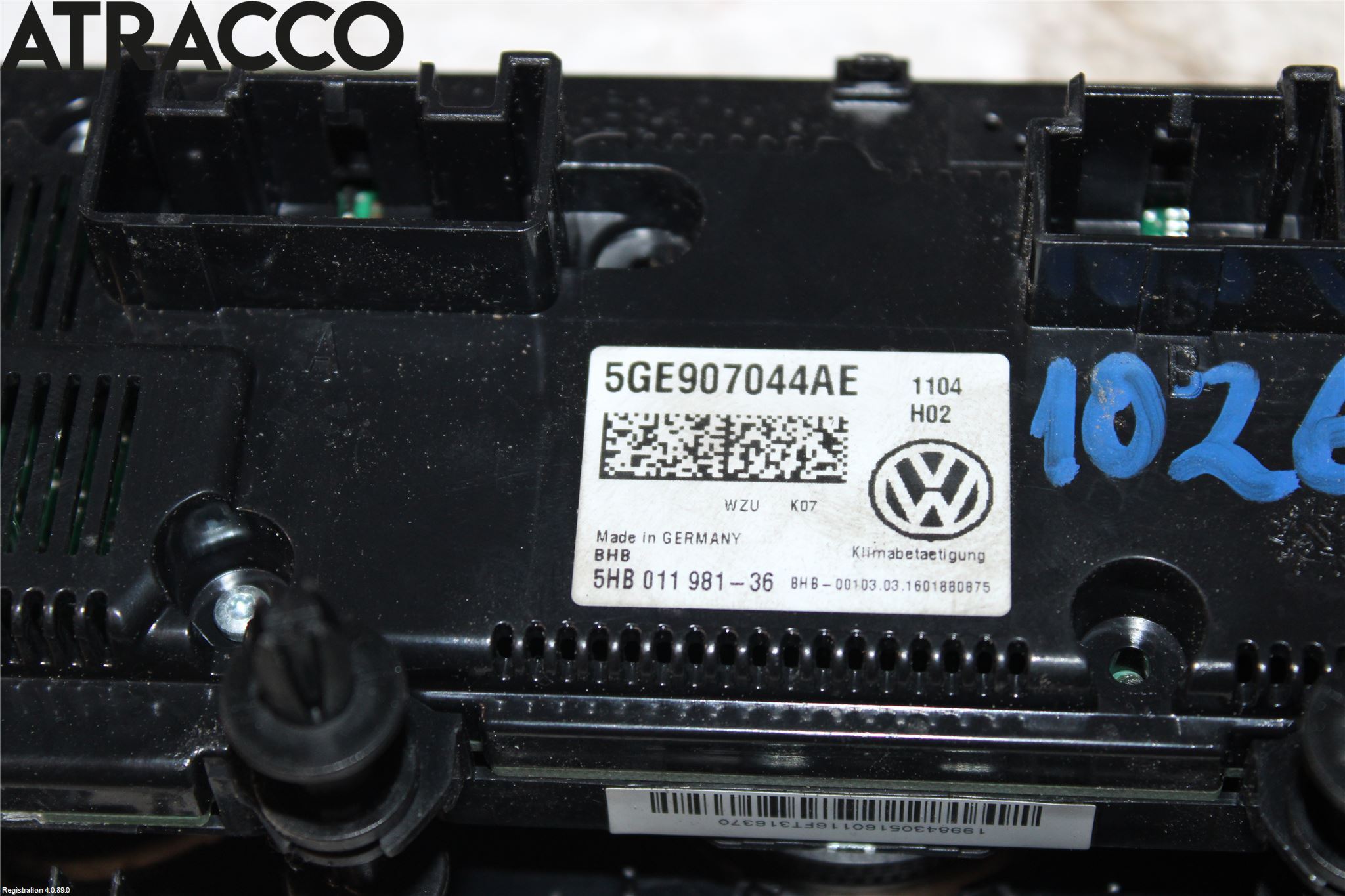 Volkswagen VW GOLF / E-GOLF VII 13-20 Varme Ac Betjening-Display