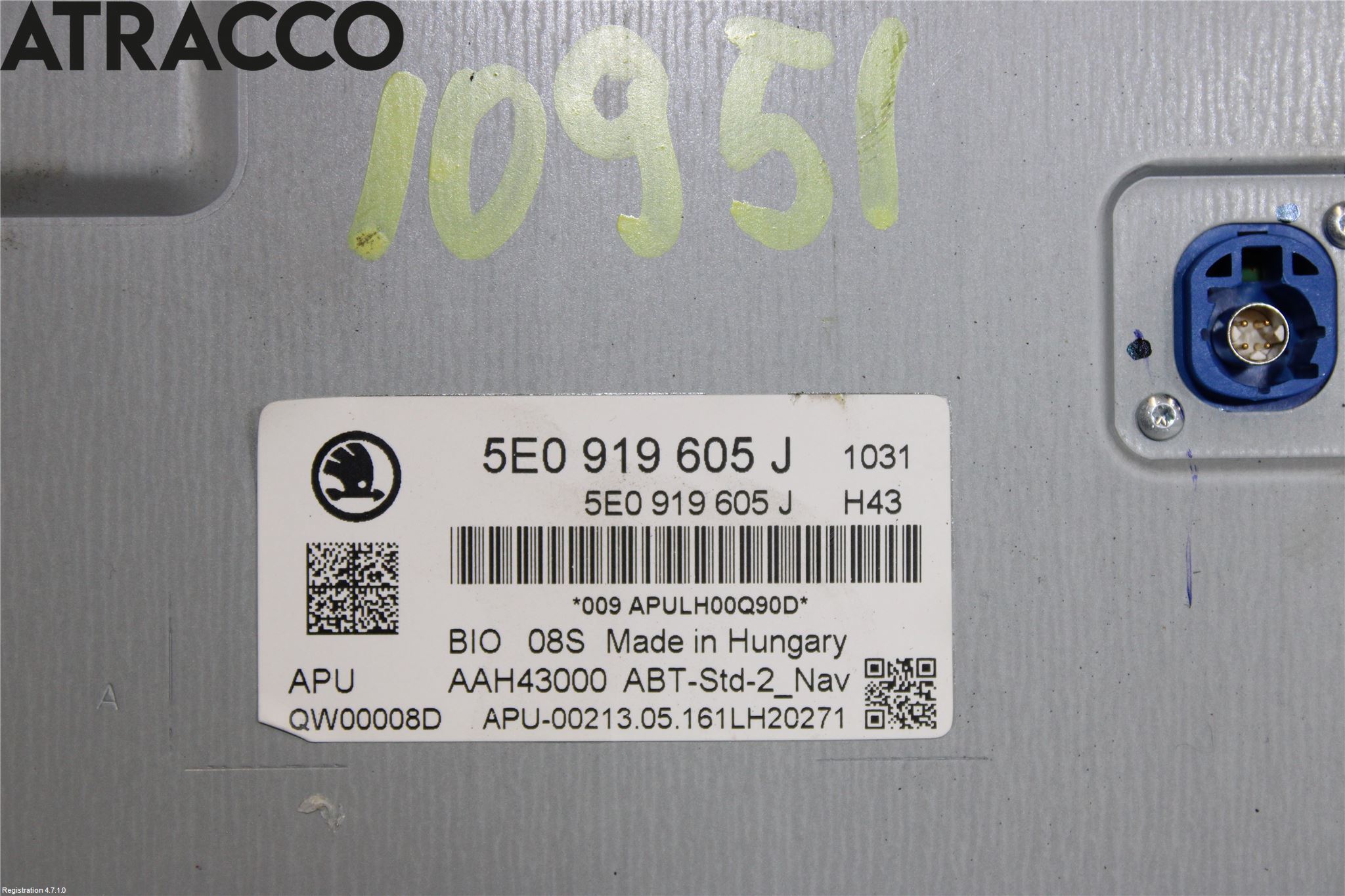 Skoda OCTAVIA (5E) 13-20 Multifunktionsdisplay