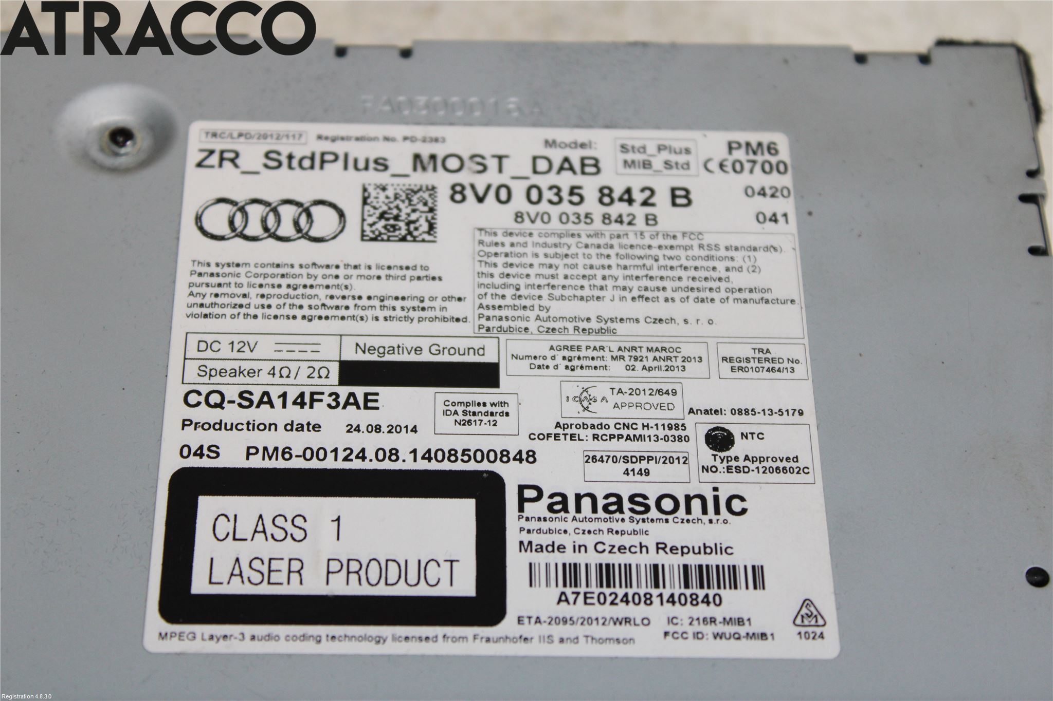 Audi A3/S3 8V 13-20 Stereo Radio