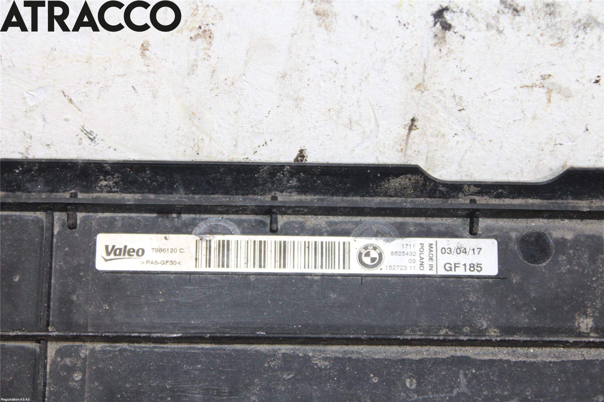 BMW 3 F30/F31/F80 12-19 Radiator Feste - Ramme - Bjelk