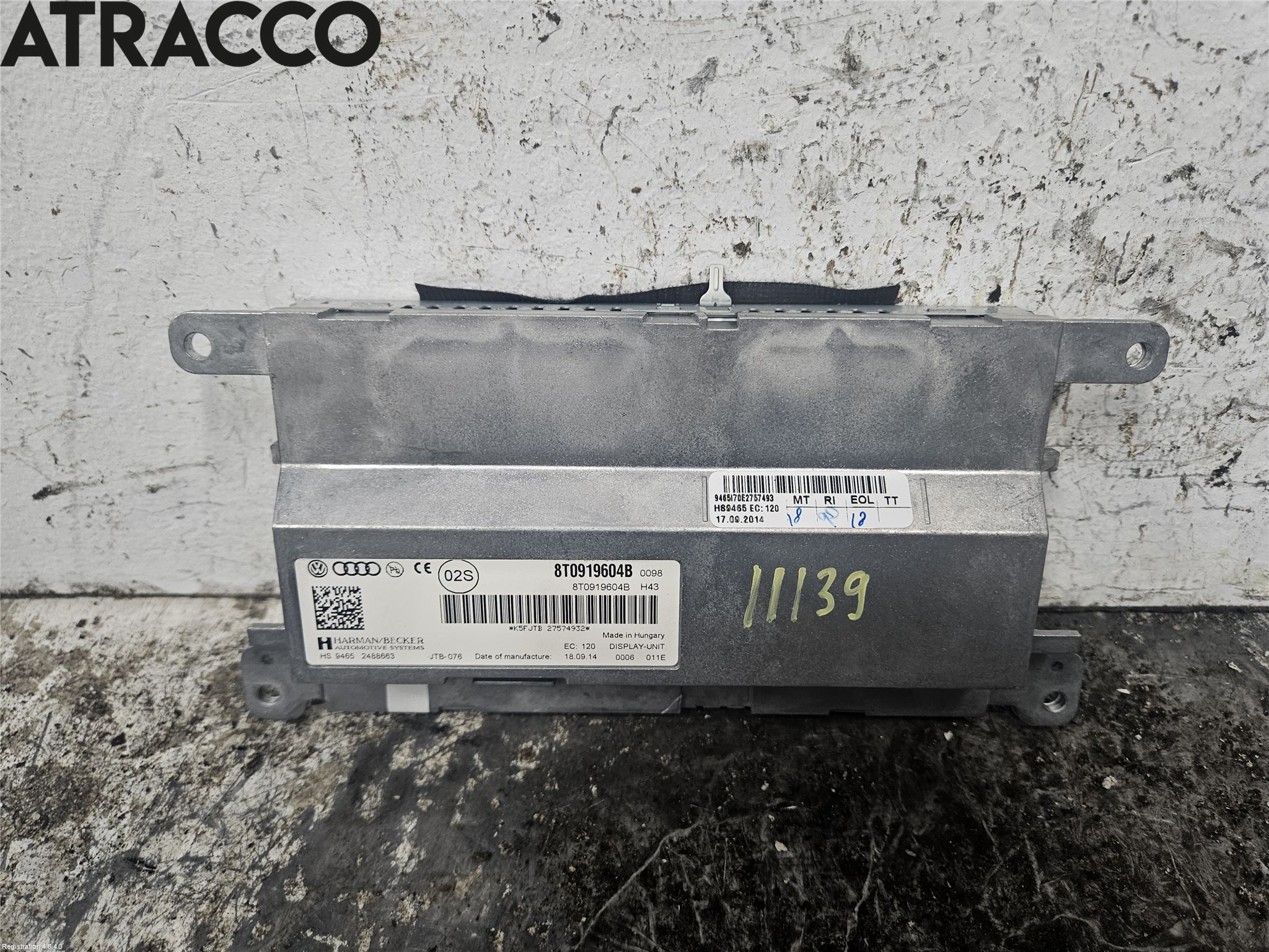 Audi A4 ALLROAD 09-16 Multifunktionsdisplay