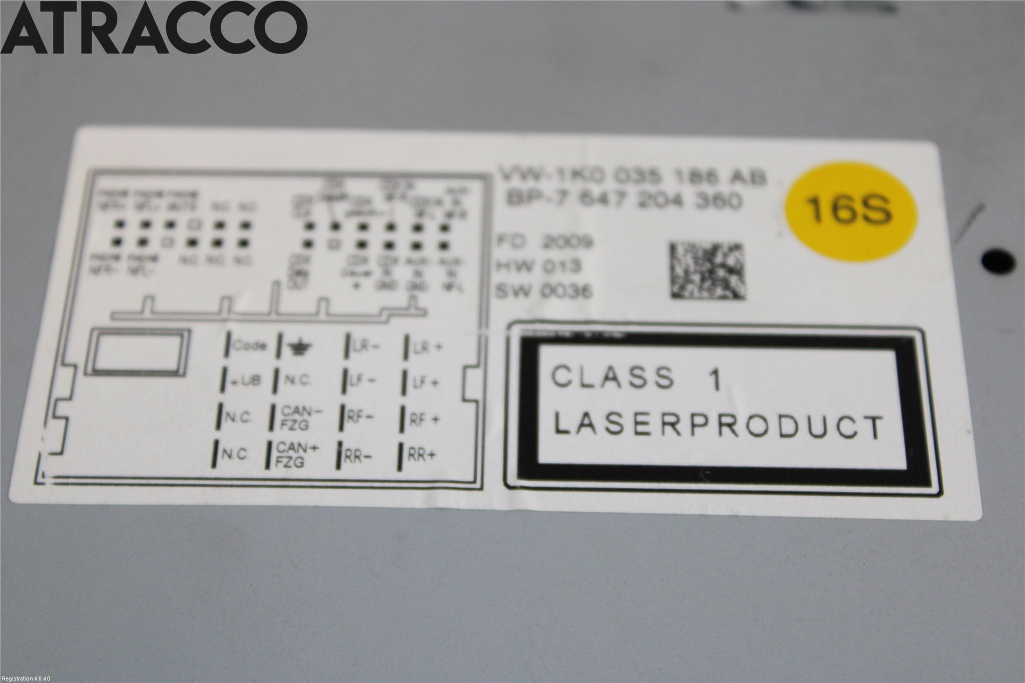 Volkswagen VW GOLF VI 09-13 Stereo Radio Med Cd