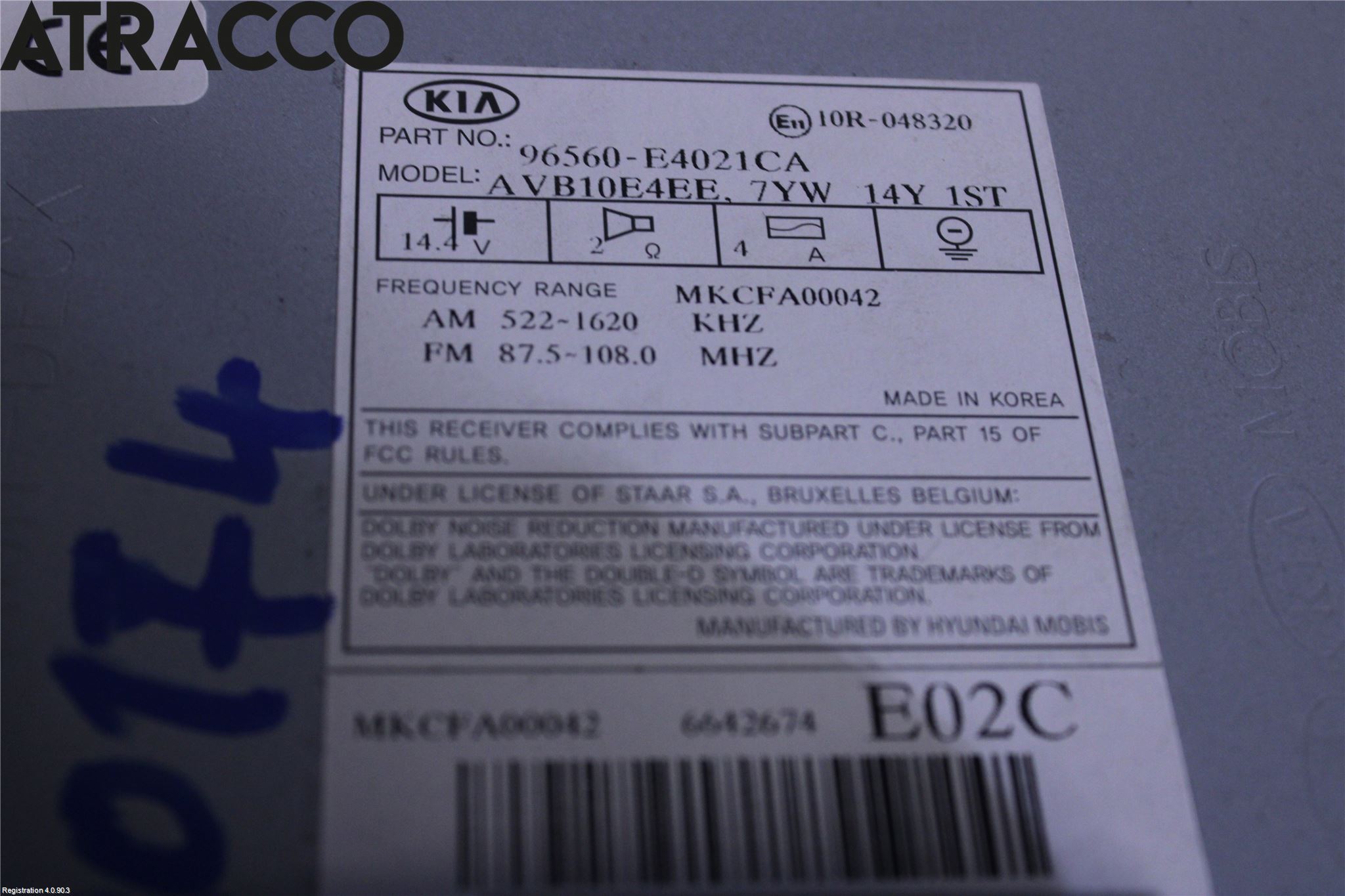 Kia SOUL 09- Instr Skjerm Dvd-Gps-Ac-Tlf