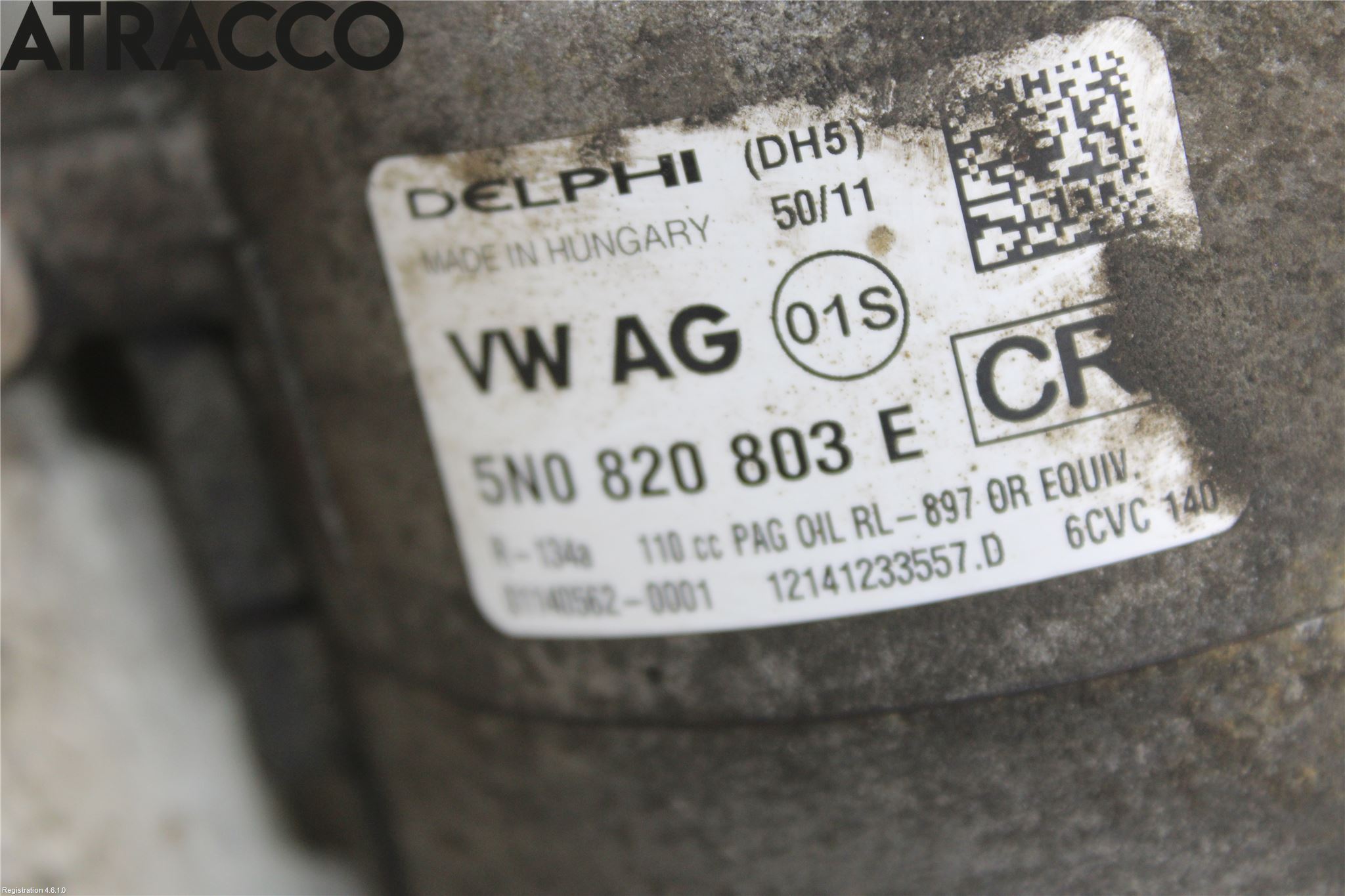 Volkswagen VW PASSAT 11-14 Varme Ac Kompressor