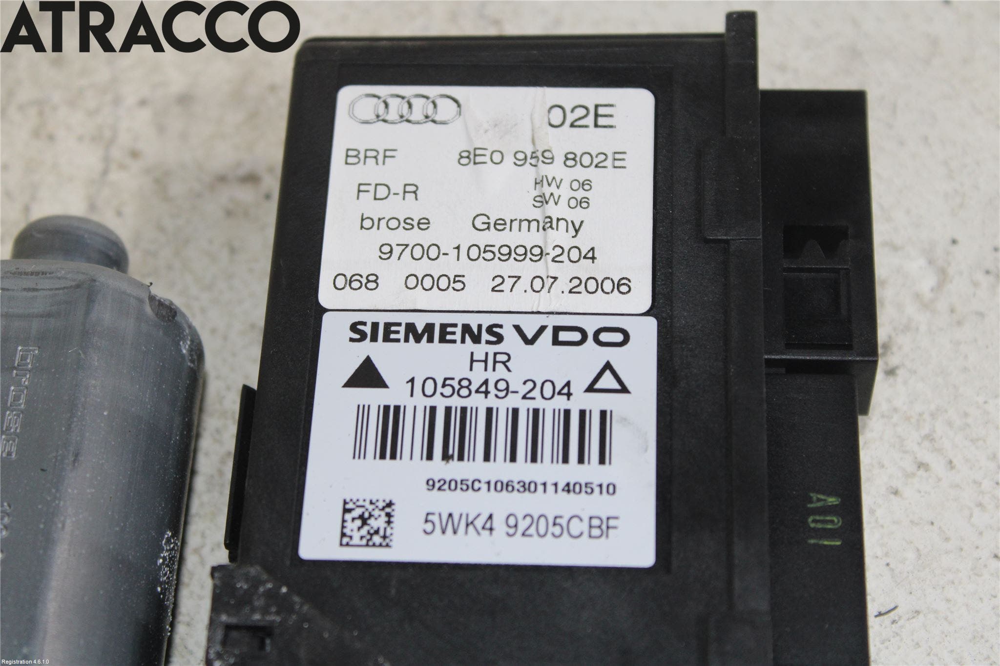 Audi A4/S4 05-07 Vindusheismotor