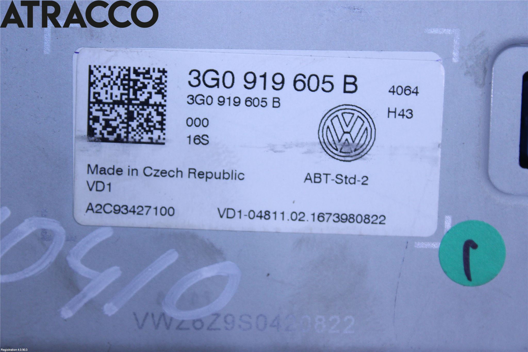 Volkswagen VW GOLF / E-GOLF VII 13-20 Multifunktionsdisplay