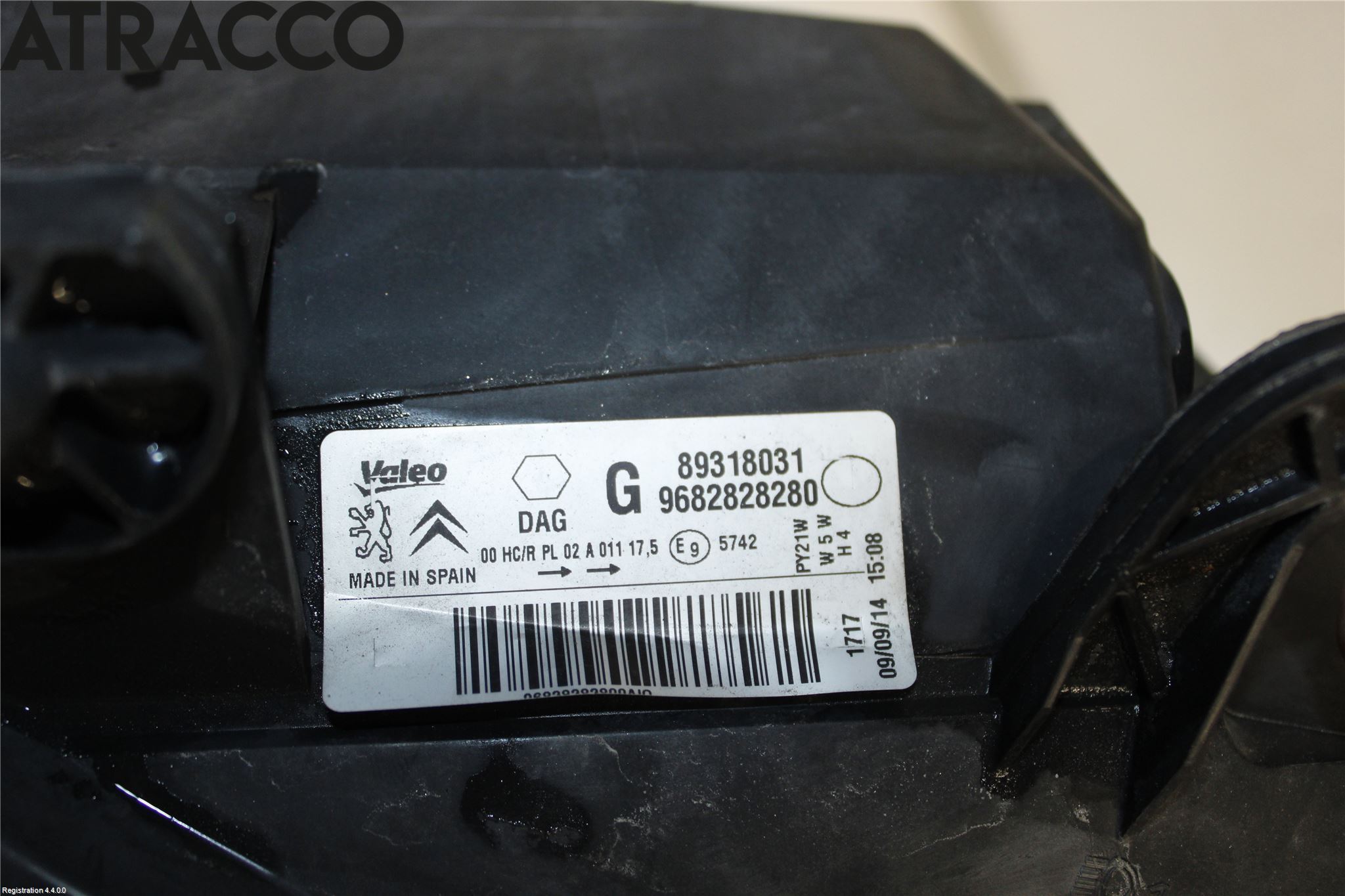 Citroen BERLINGO 08-18 Frontlykt Høyre