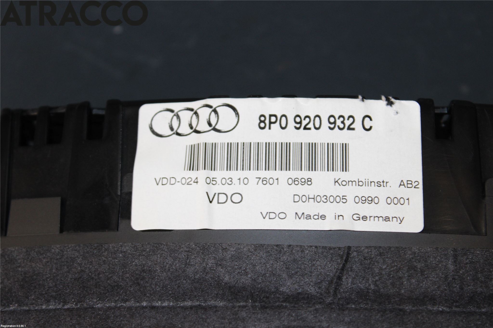Audi A3/S3 05-13 Instr Speedometer