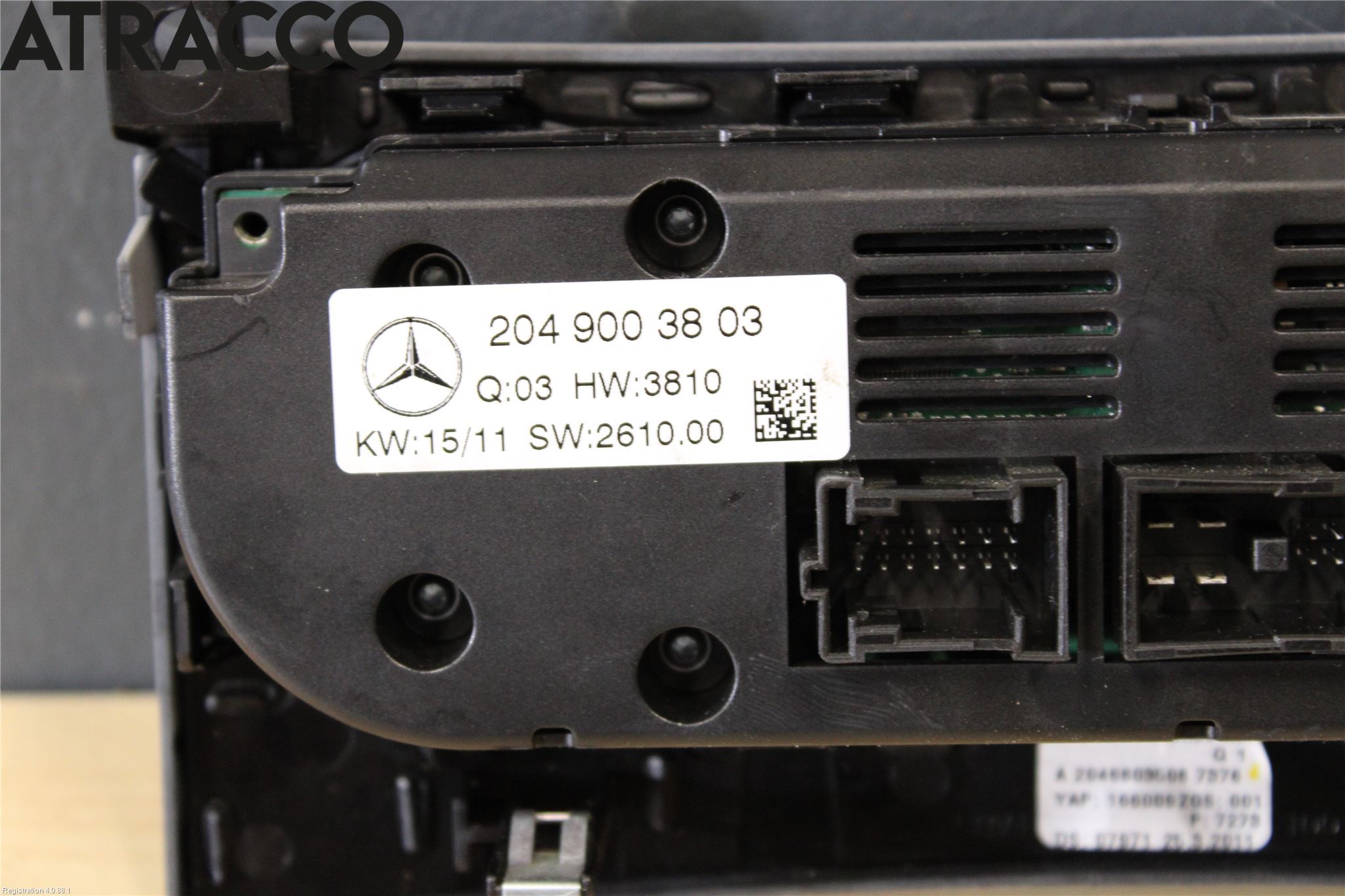 Mercedes-Benz MB C-KLASS (W204) 07-15 Varmeapparat Register Med Ac