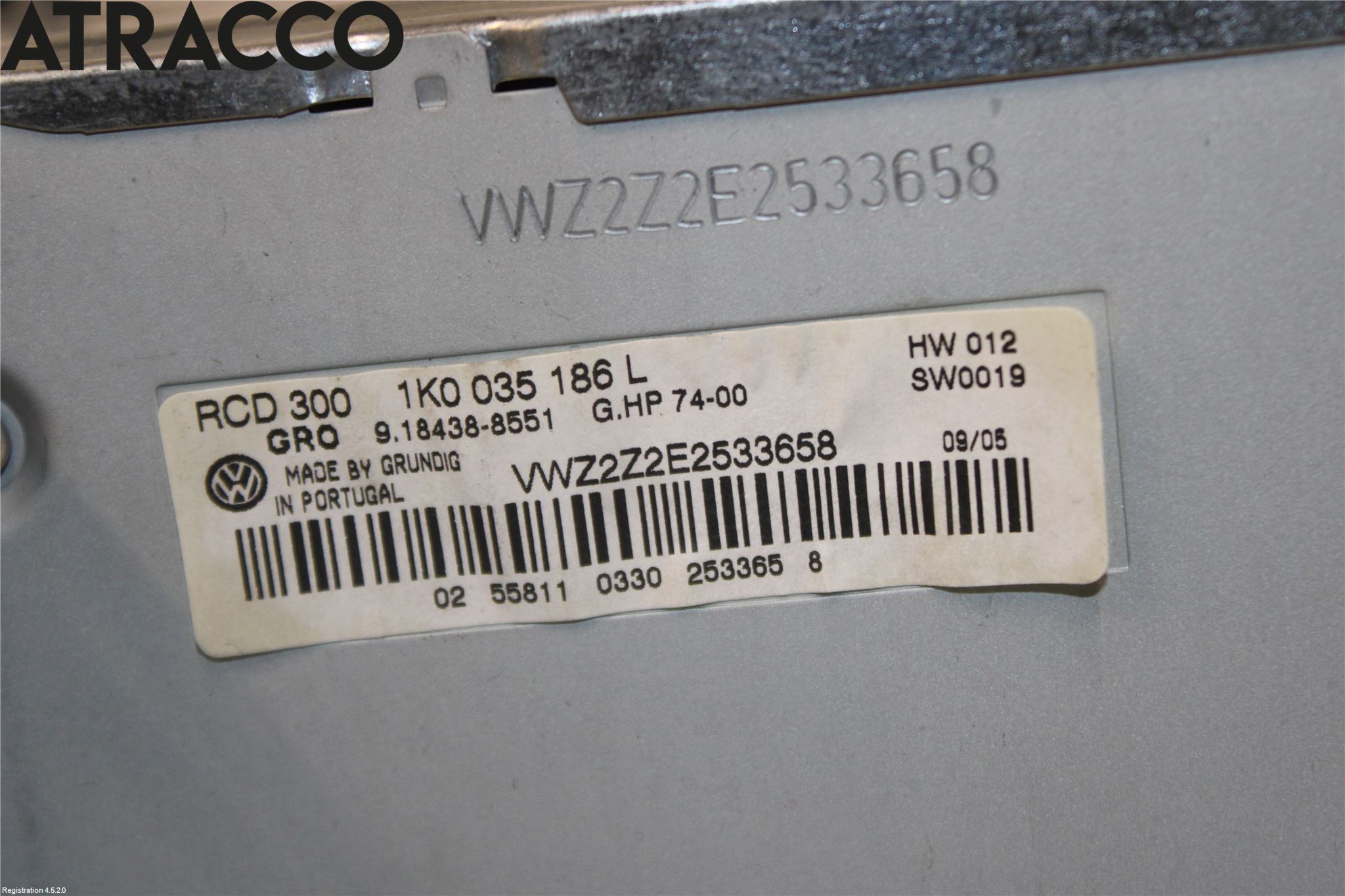 Volkswagen VW GOLF V 04-09 Stereo Radio Med Cd