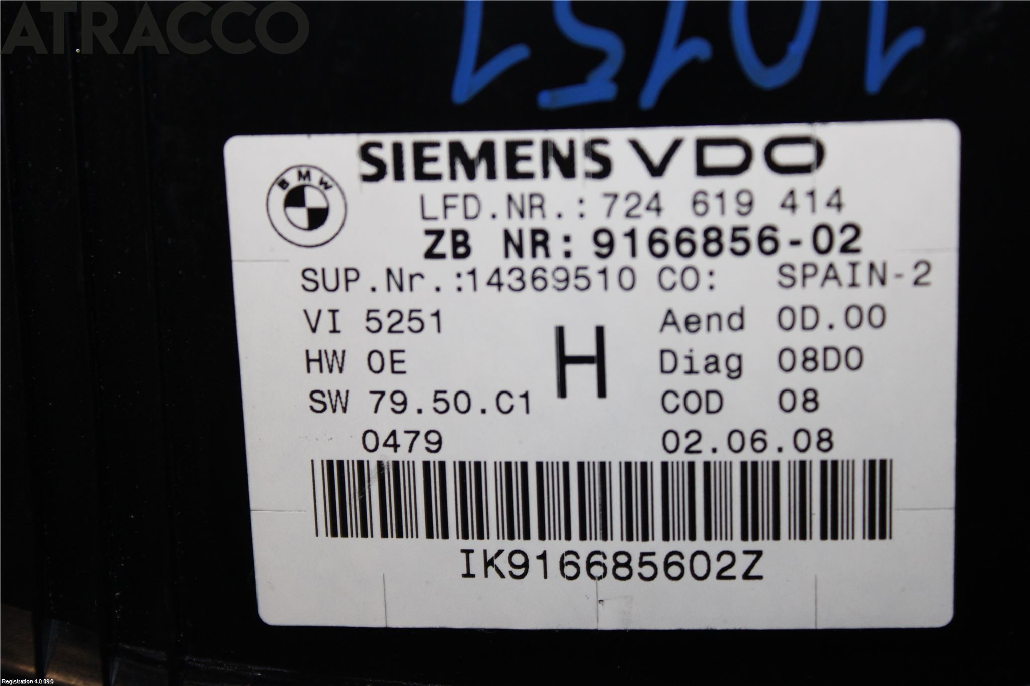 BMW 3 E92/93 Coupé/Cab 05-14 Instr Speedometer