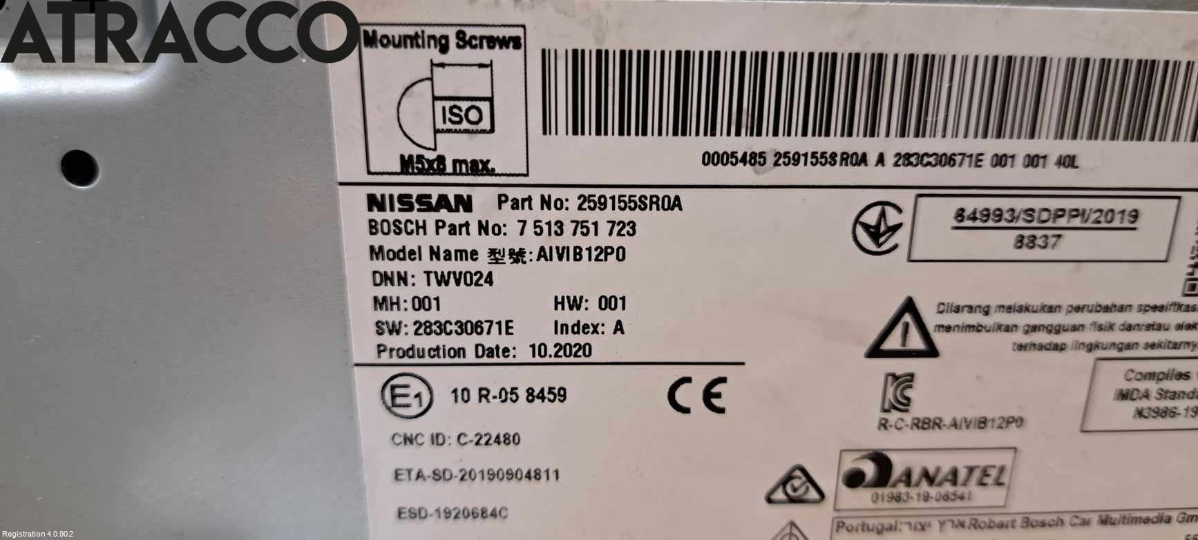 Nissan LEAF 18- Stereo Radio Med Cd
