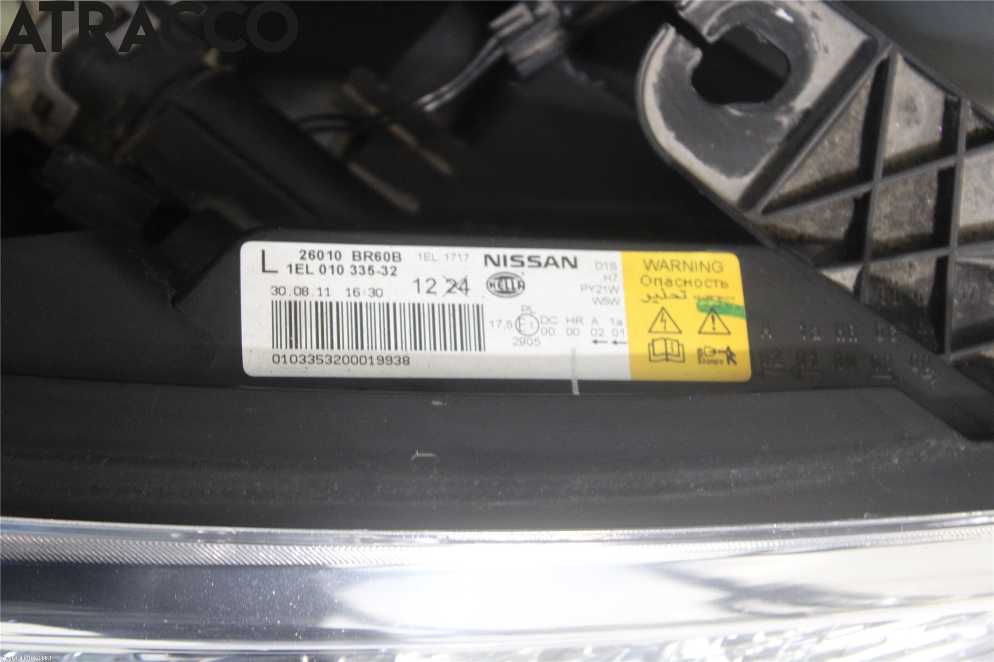 Nissan QASHQAI+2  10-14 Frontlykt Høyre