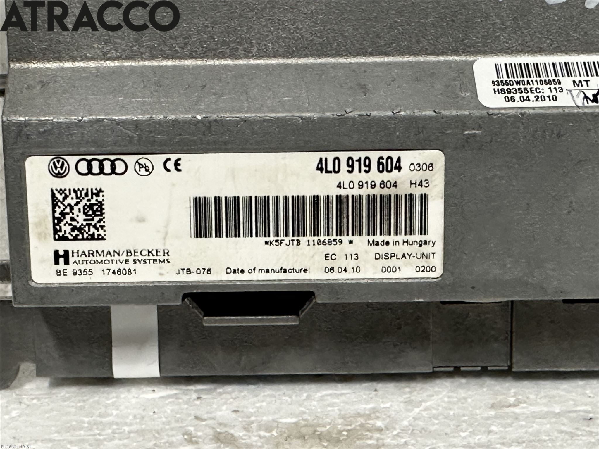 Audi A4/S4 08-11 Multifunktionsdisplay