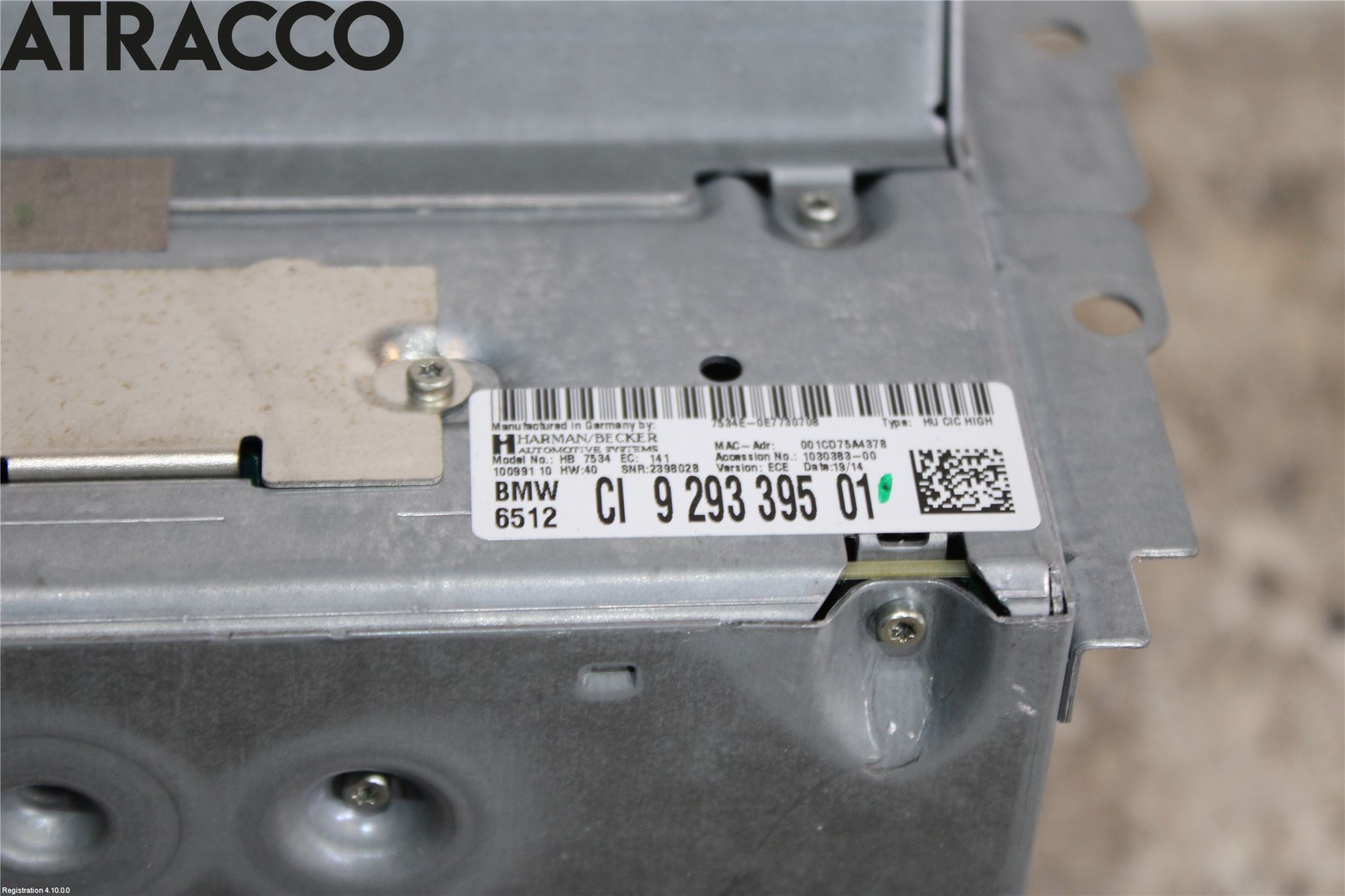 BMW 5 F10/F11/F18 09-17 Stereo Radio Med Cd