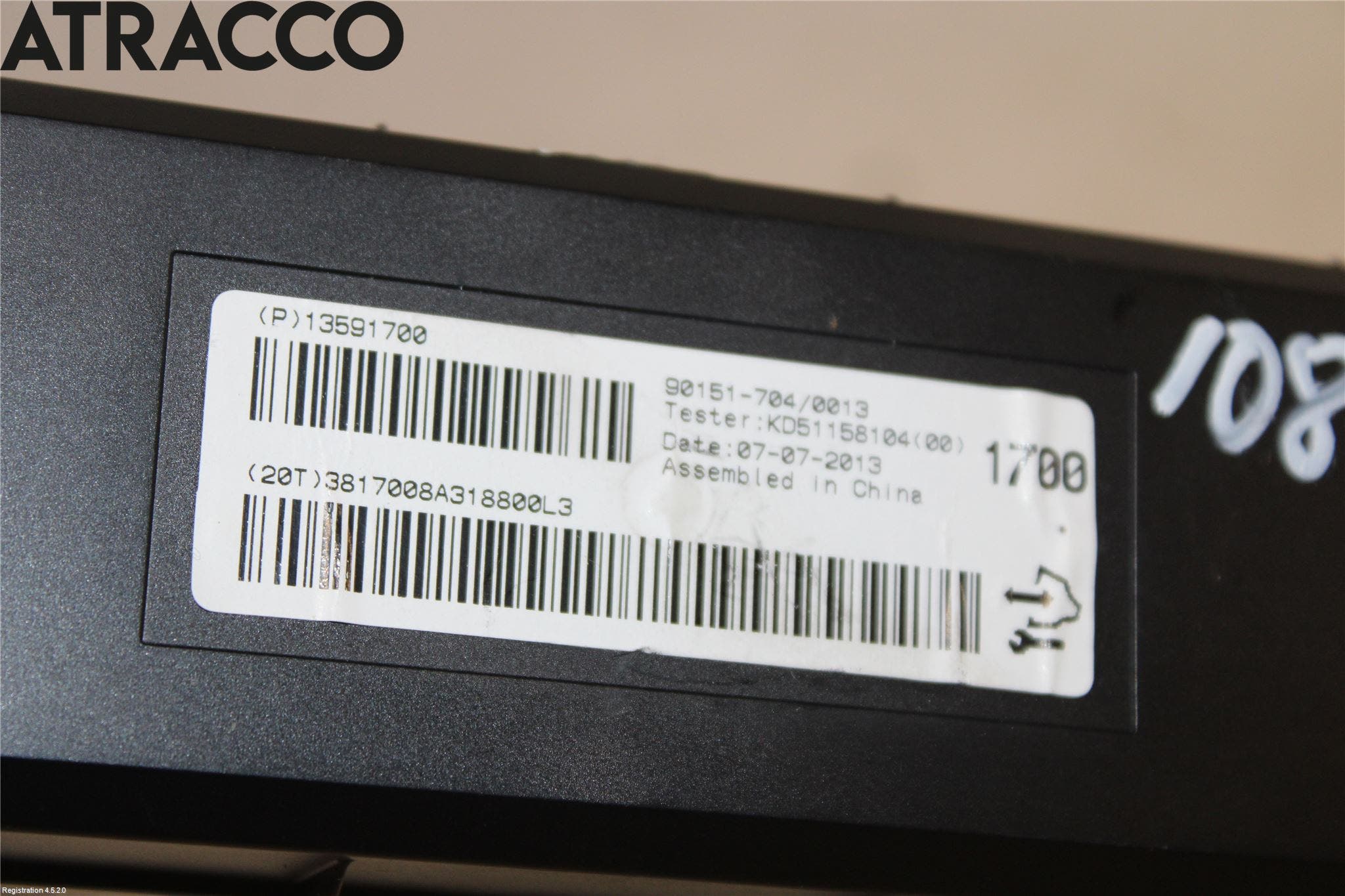 Opel MOKKA 13-20 Styreenhet Kupevarme