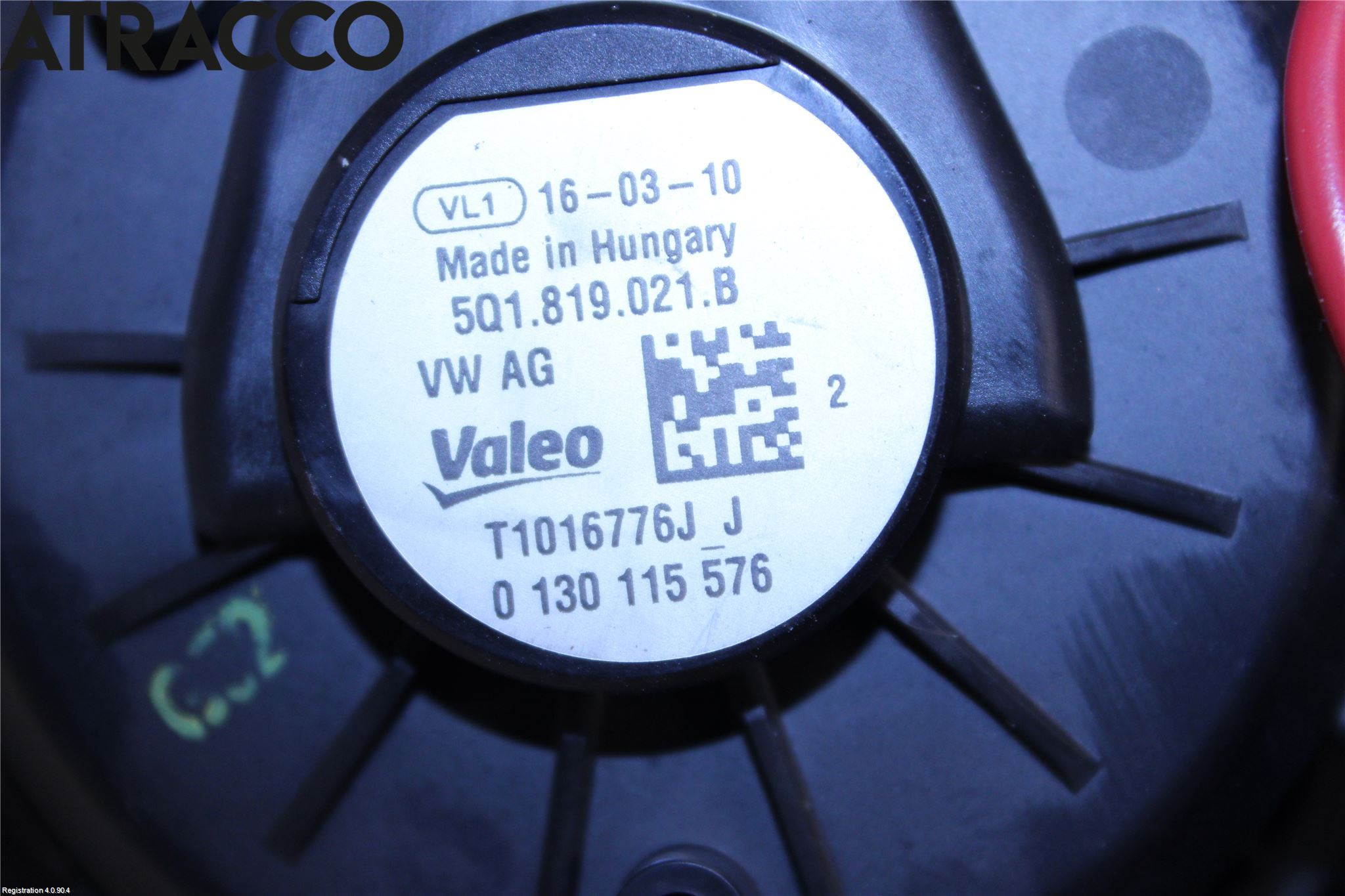 Volkswagen VW GOLF / E-GOLF VII 13-20 Varme Ac Varmeapparatvifte