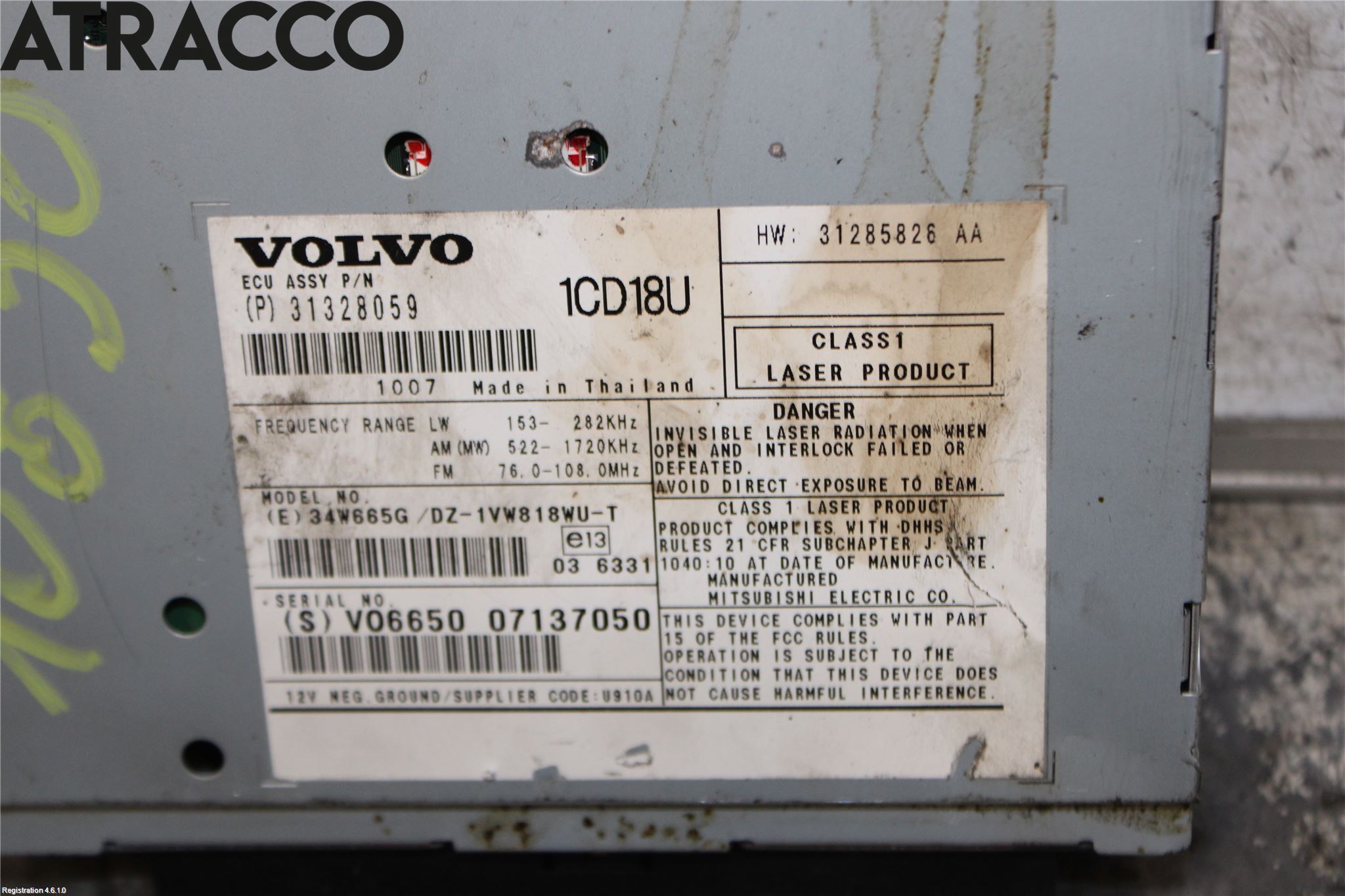 Volvo V50 08-12 Stereo Radio Med Cd