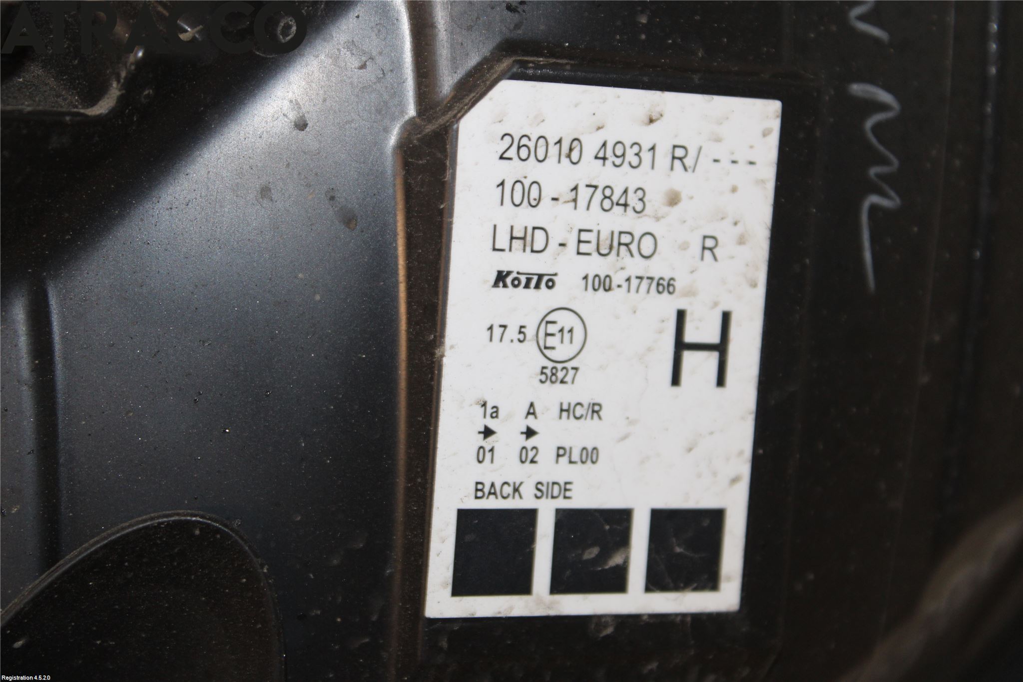 Renault KANGOO/E-TECH 21- Frontlykt Høyre