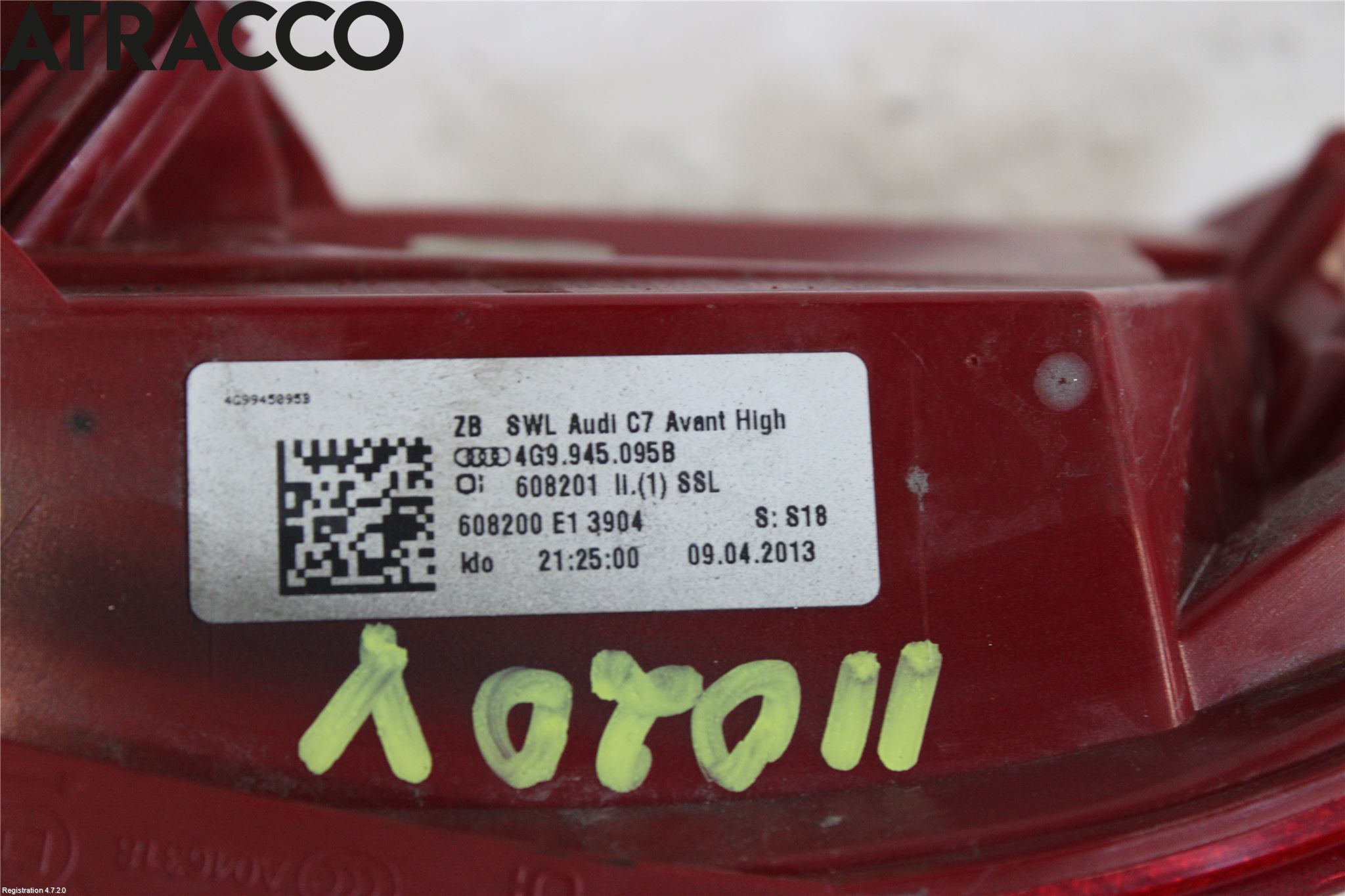 Audi A6/S6 4G 11-18 Baklykt Venstre