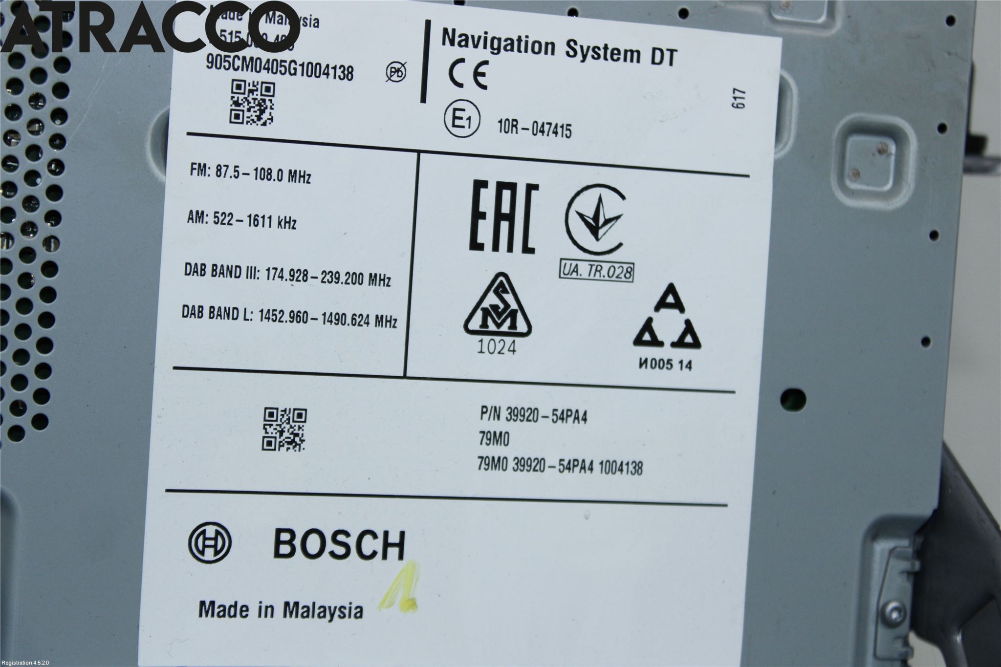 Suzuki VITARA 15- Instr Skjerm Dvd-Gps-Ac-Tlf