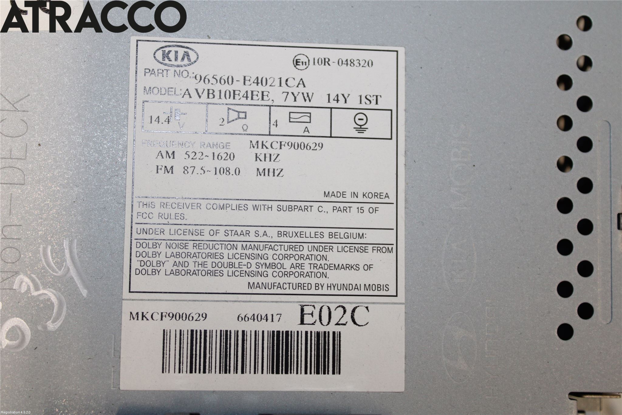 Kia SOUL 09- Instr Skjerm Dvd-Gps-Ac-Tlf