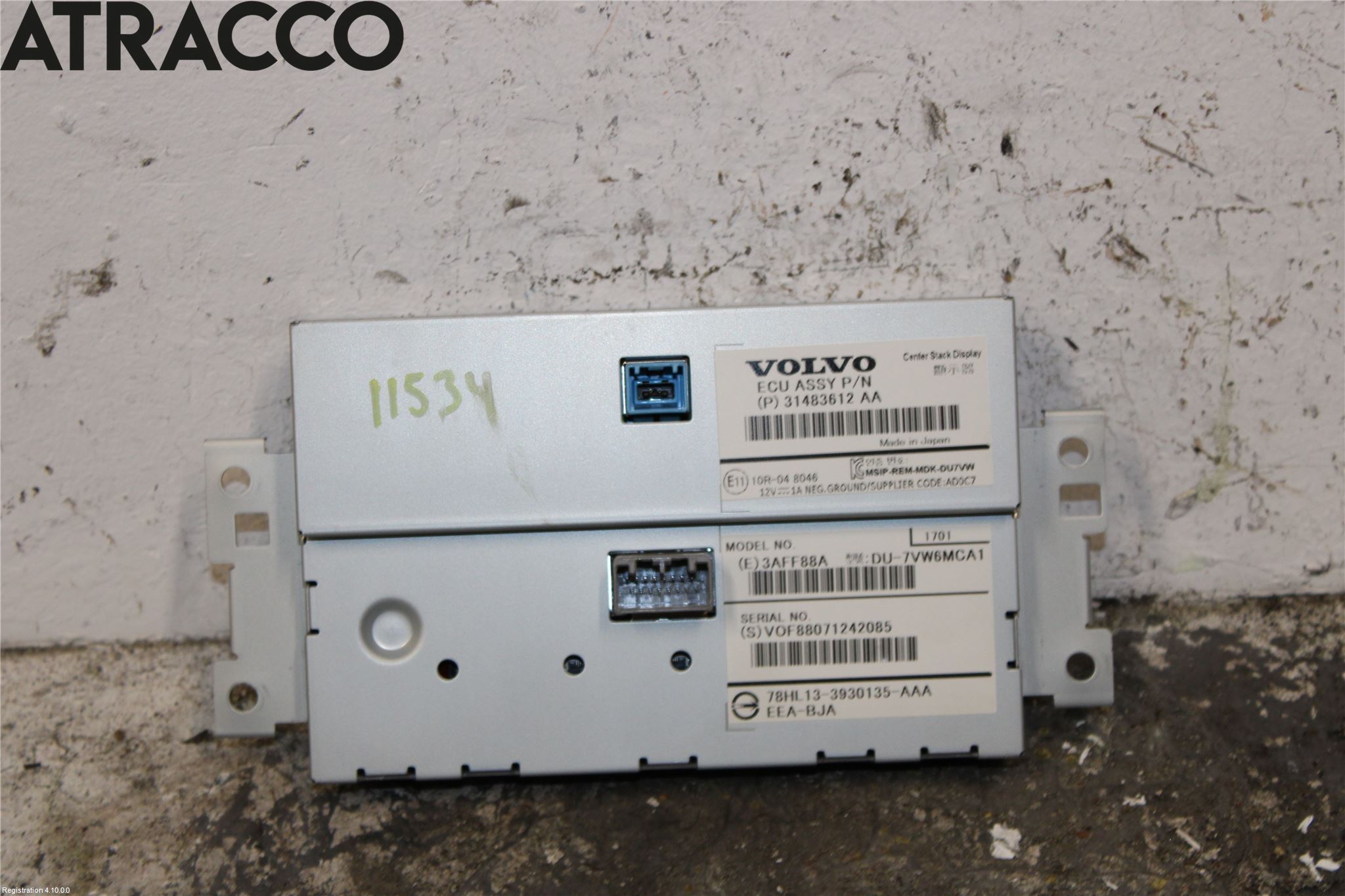 Volvo V60 14-18 Instr Skjerm Dvd-Gps-Ac-Tlf