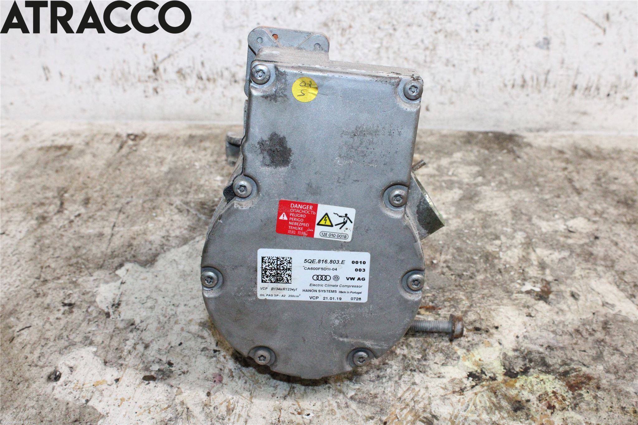Volkswagen VW GOLF / E-GOLF VII 13-20 Varme Ac Kompressor