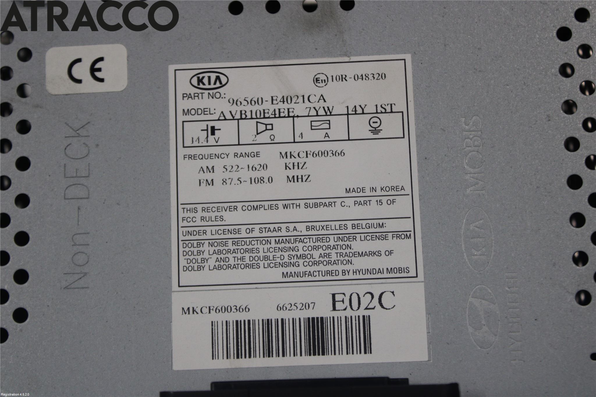 Kia SOUL 09- Stereo Radio Med Cd