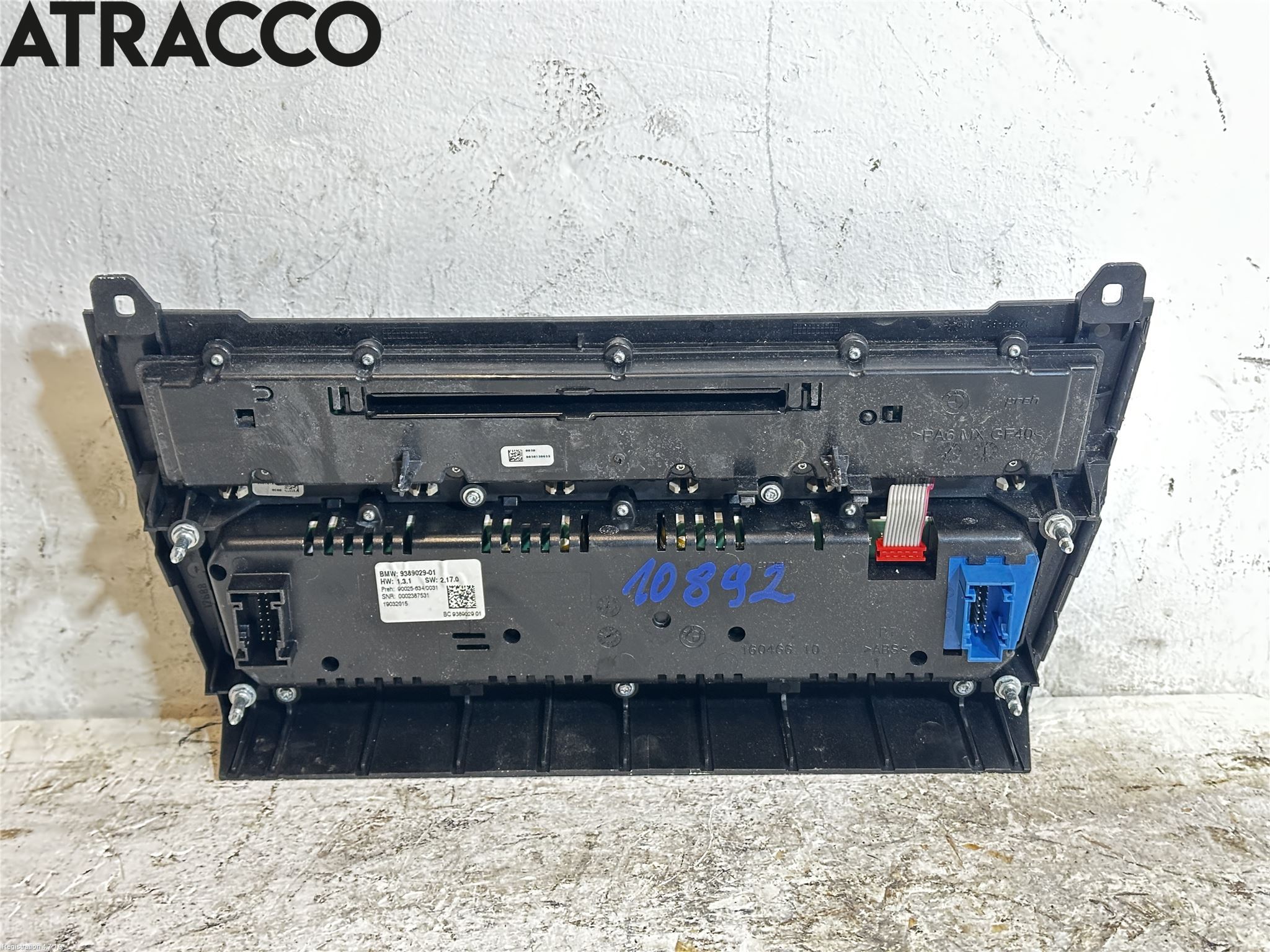 BMW 5 F10/F11/F18 09-17 Varme Ac Betjening-Display