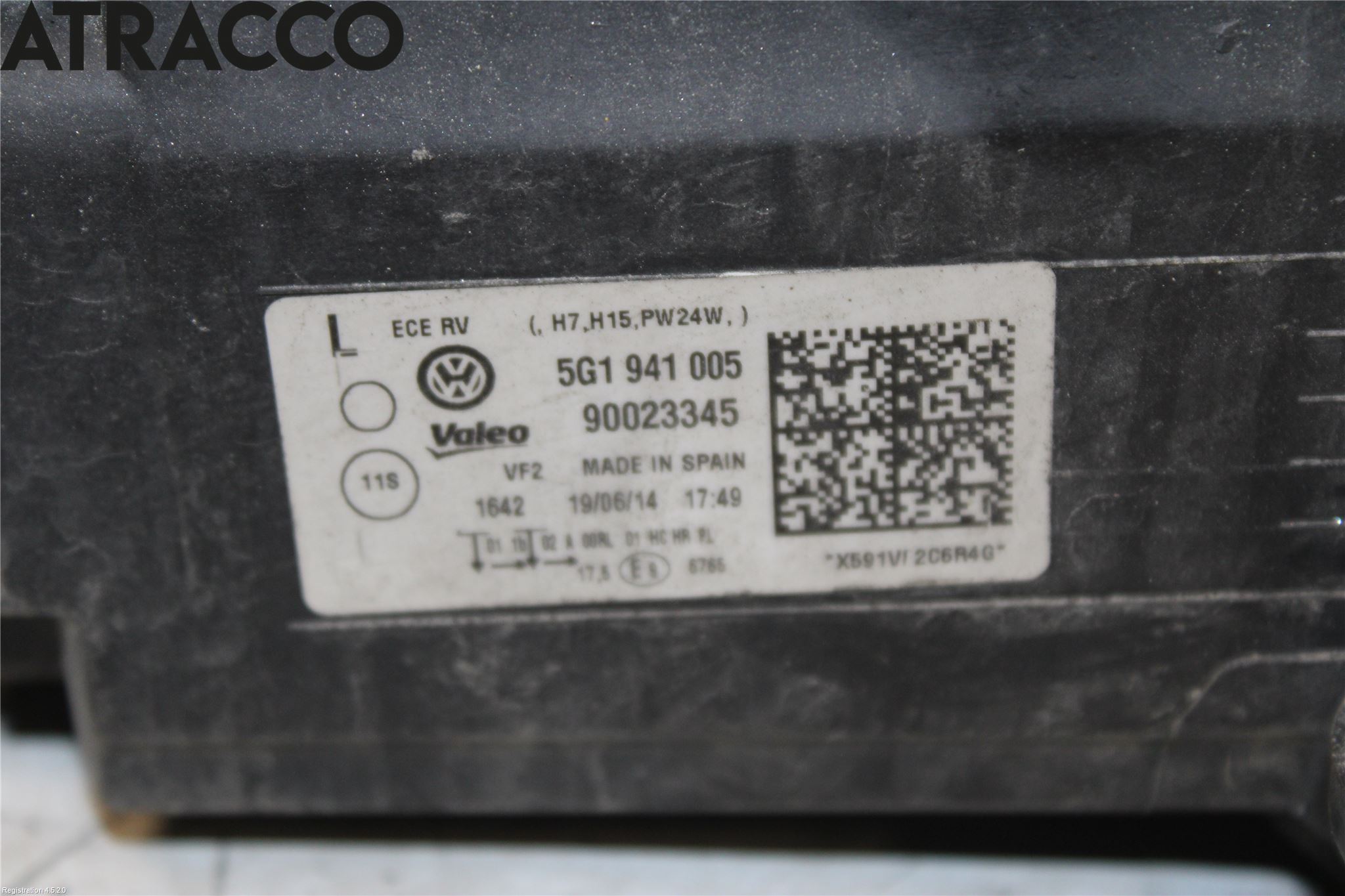 Volkswagen VW GOLF / E-GOLF VII 13-20 Frontlykt Venstre