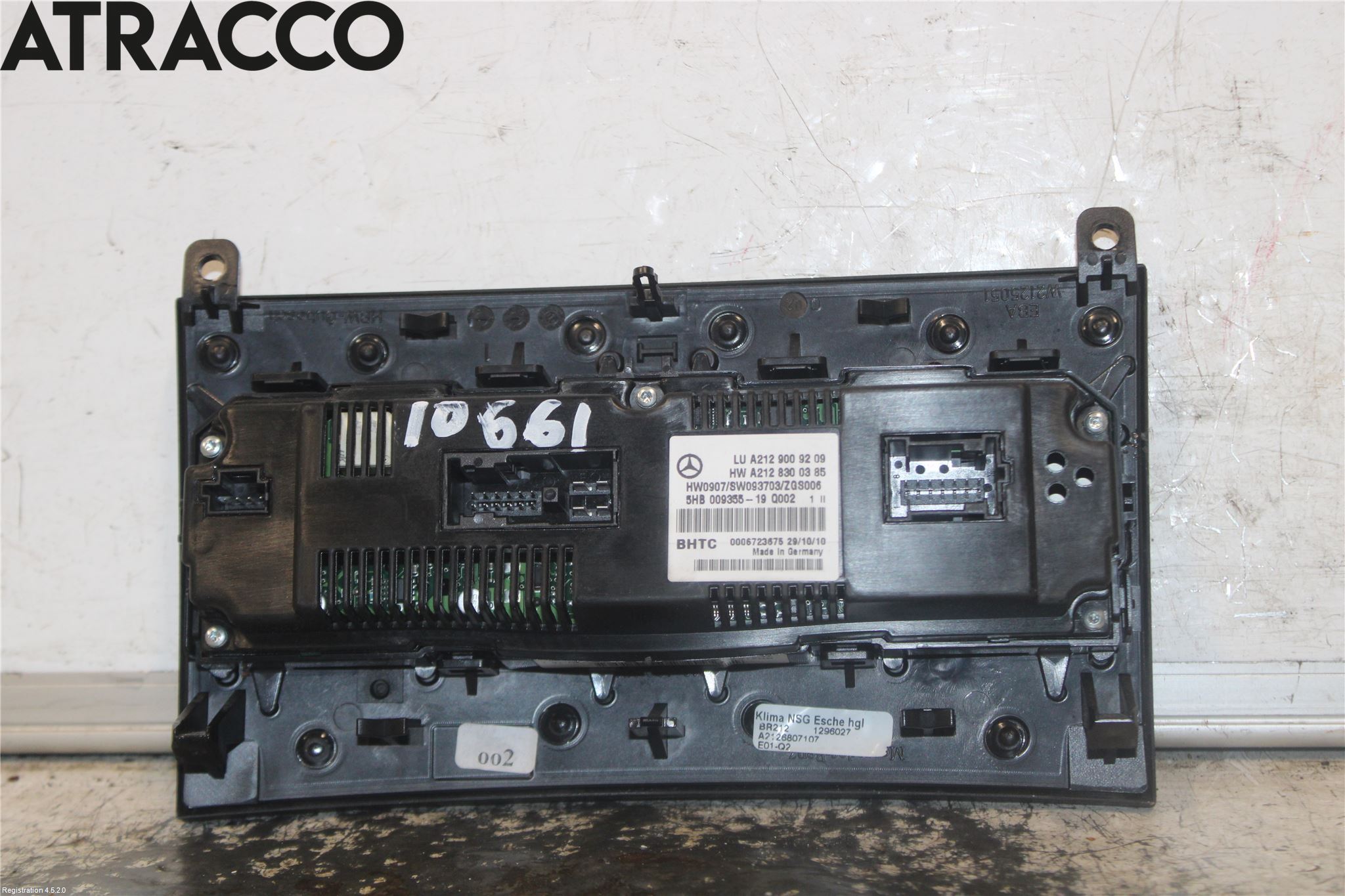 Mercedes-Benz MB E-KLASS (W212) 09-16 Varme Ac Betjening-Display