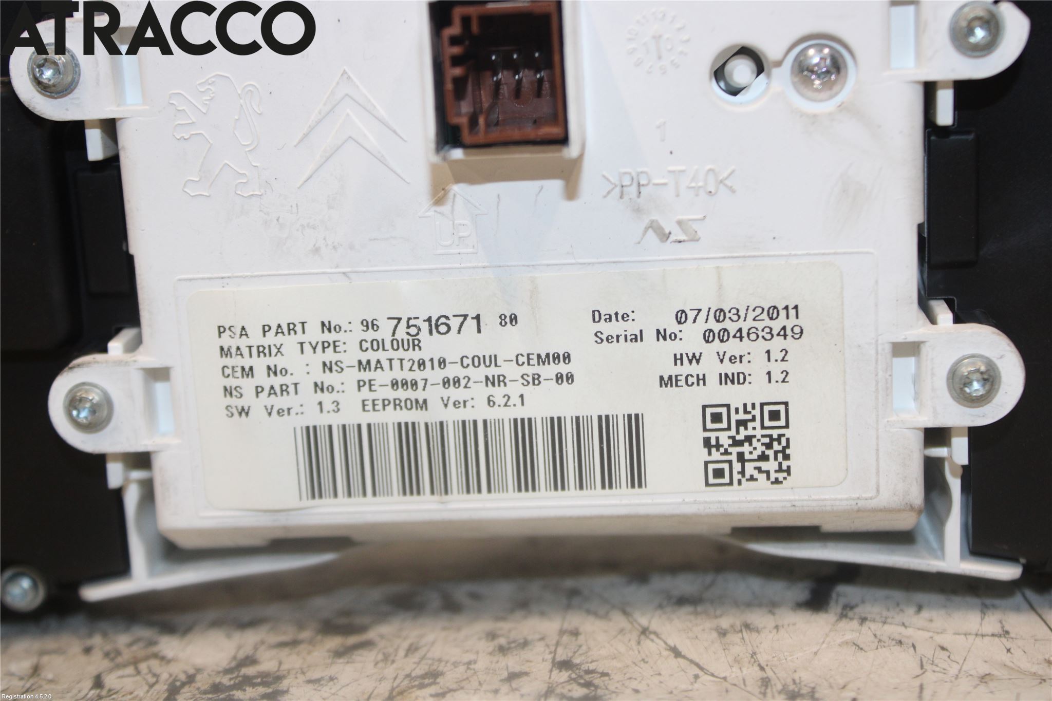 Peugeot 508 11-18 Instr Kombinert