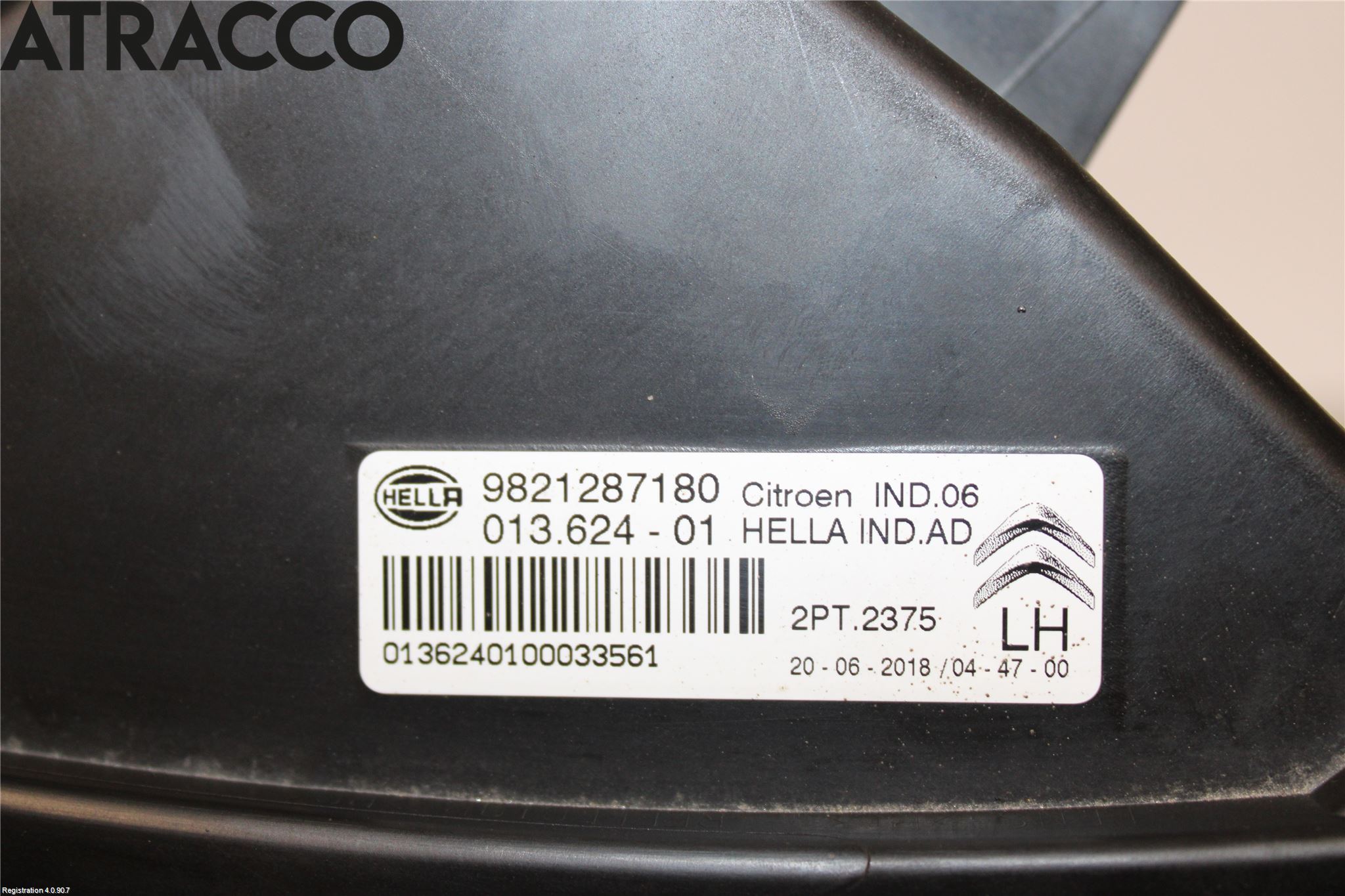 Citroen C4 CACTUS 14-20 Frontlykt Venstre