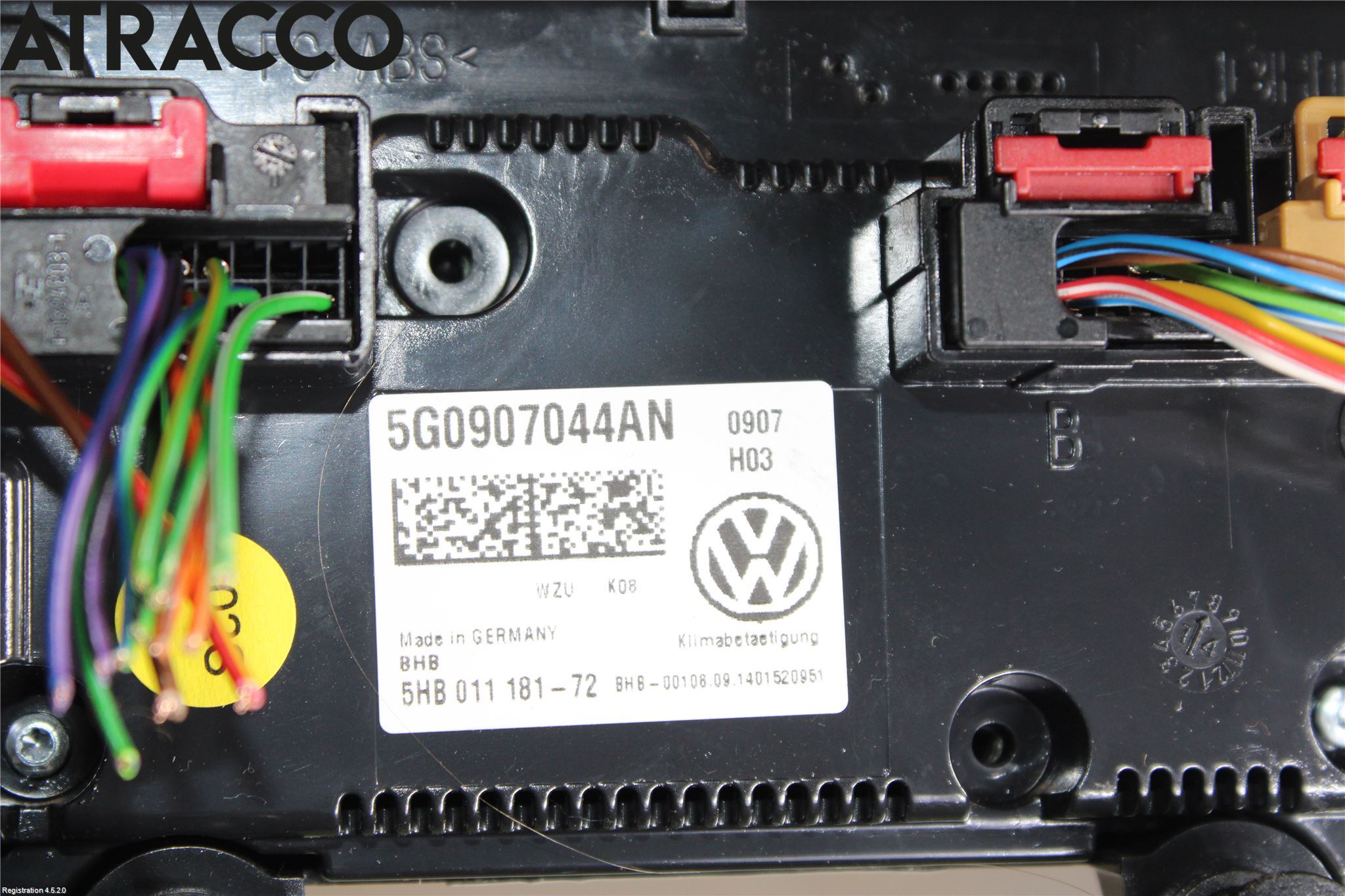 Volkswagen VW GOLF / E-GOLF VII 13-20 Varme Ac Betjening-Display