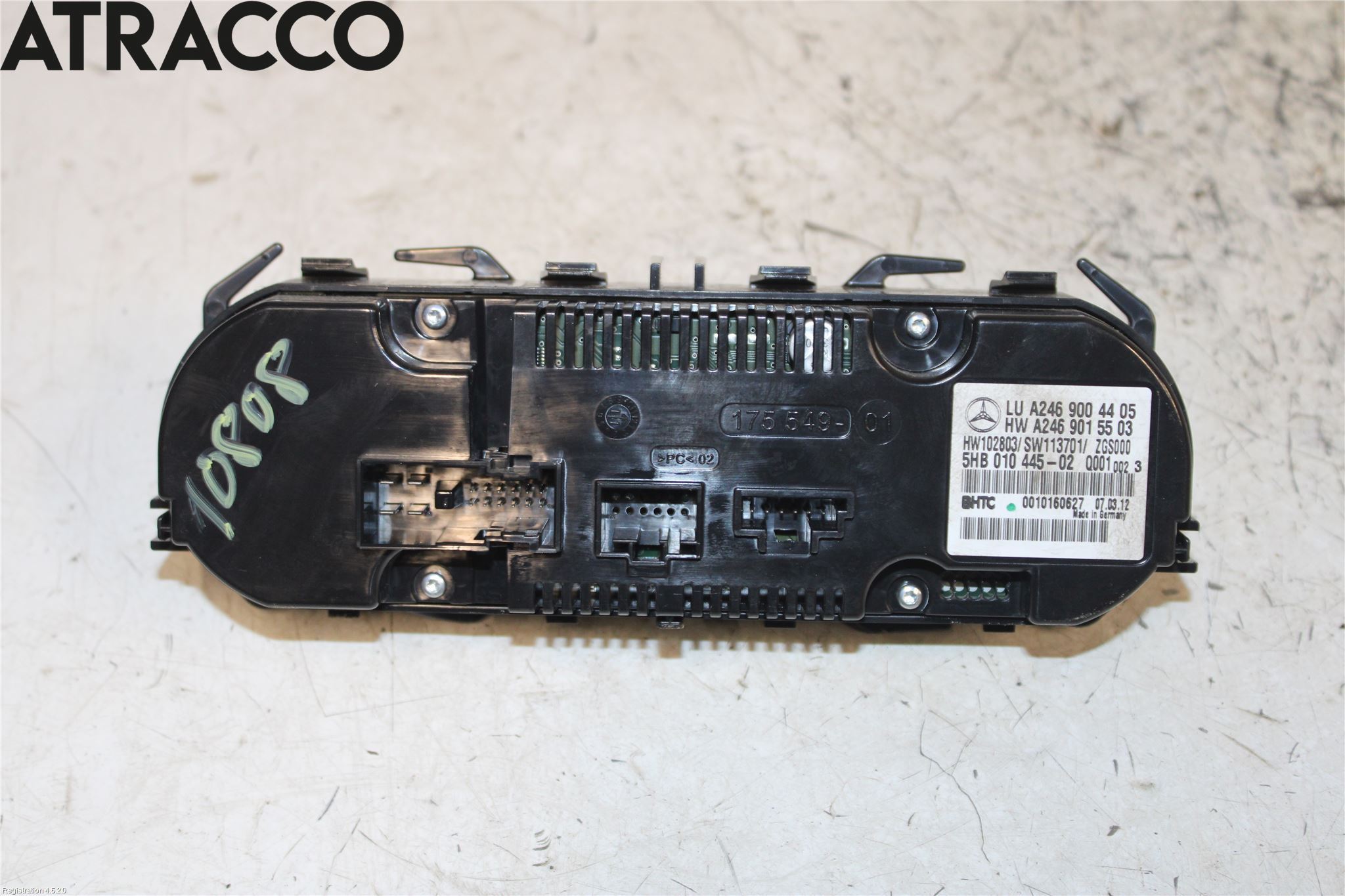Mercedes-Benz MB B-KLASS (W246/W242) 12-19 Varme Ac Betjening-Display