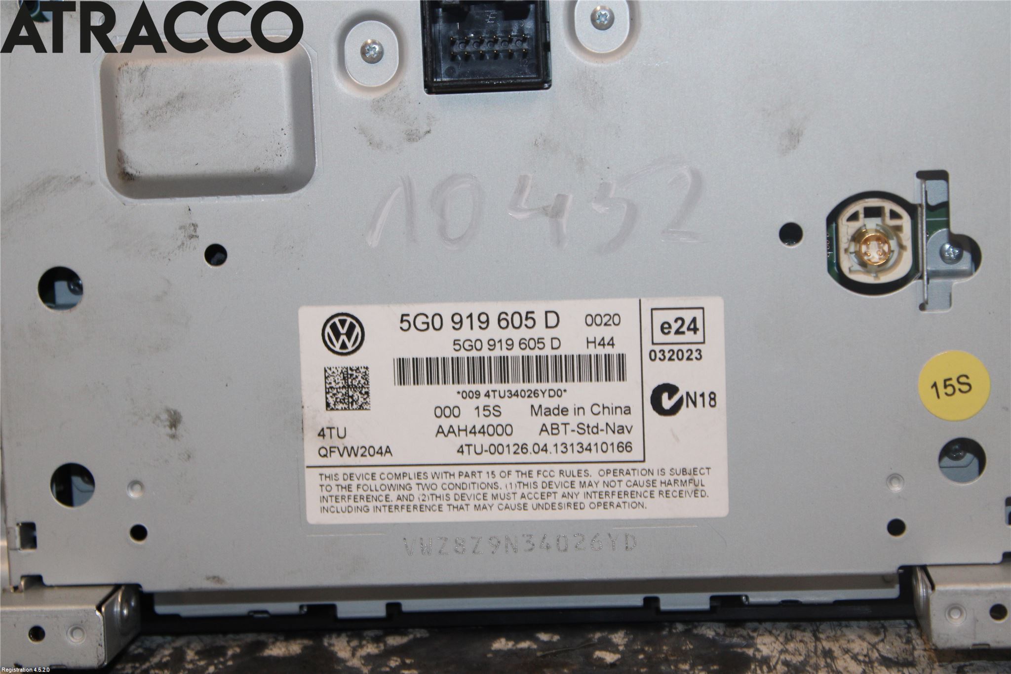 Volkswagen VW GOLF / E-GOLF VII 13-20 Multifunktionsdisplay