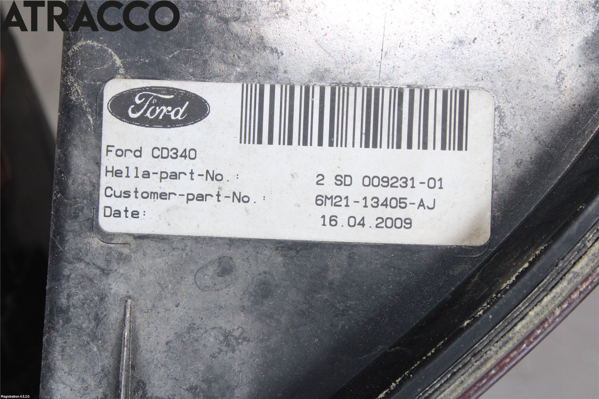 Ford S-MAX 06-15 Baklykt Venstre