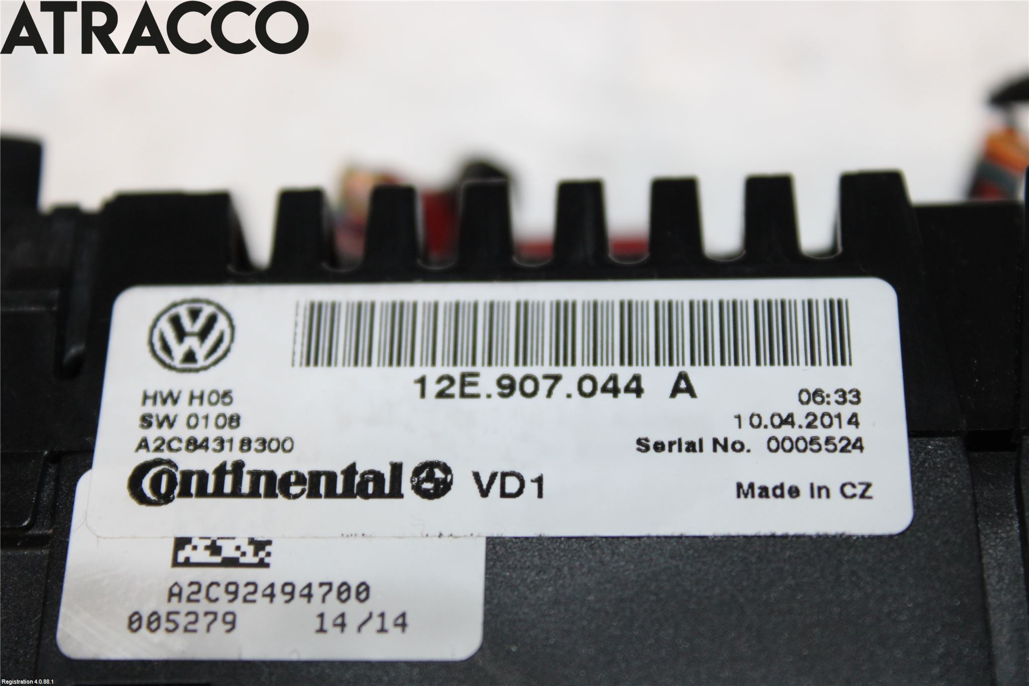 Volkswagen VW UP! / E-UP! Varme Ac Betjening-Display