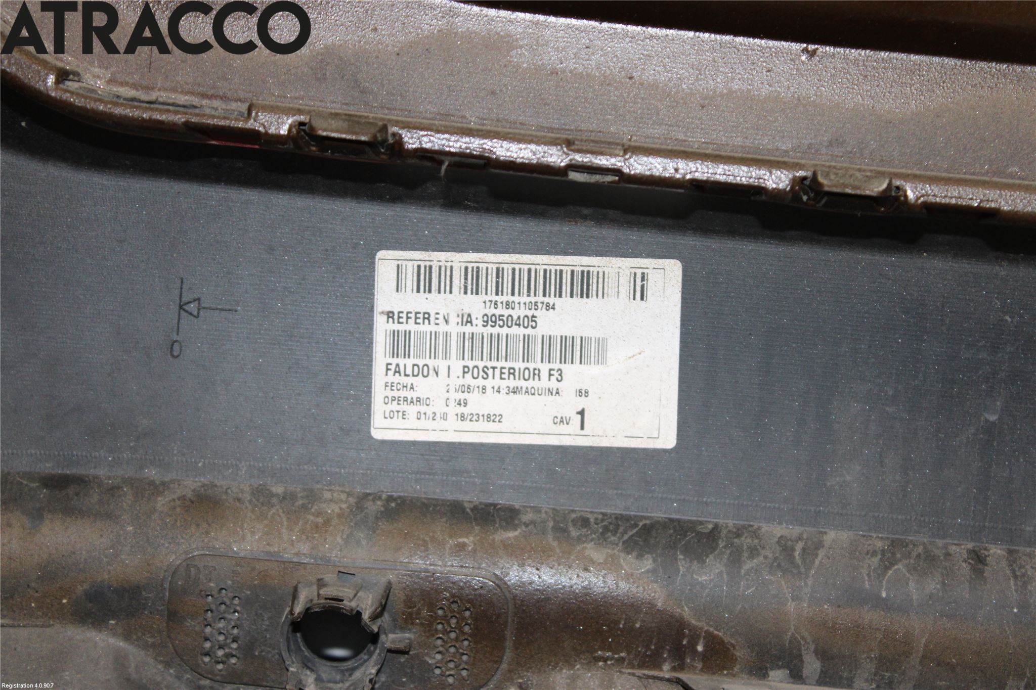 Citroen C4 CACTUS 14-20 Støtfanger Bak