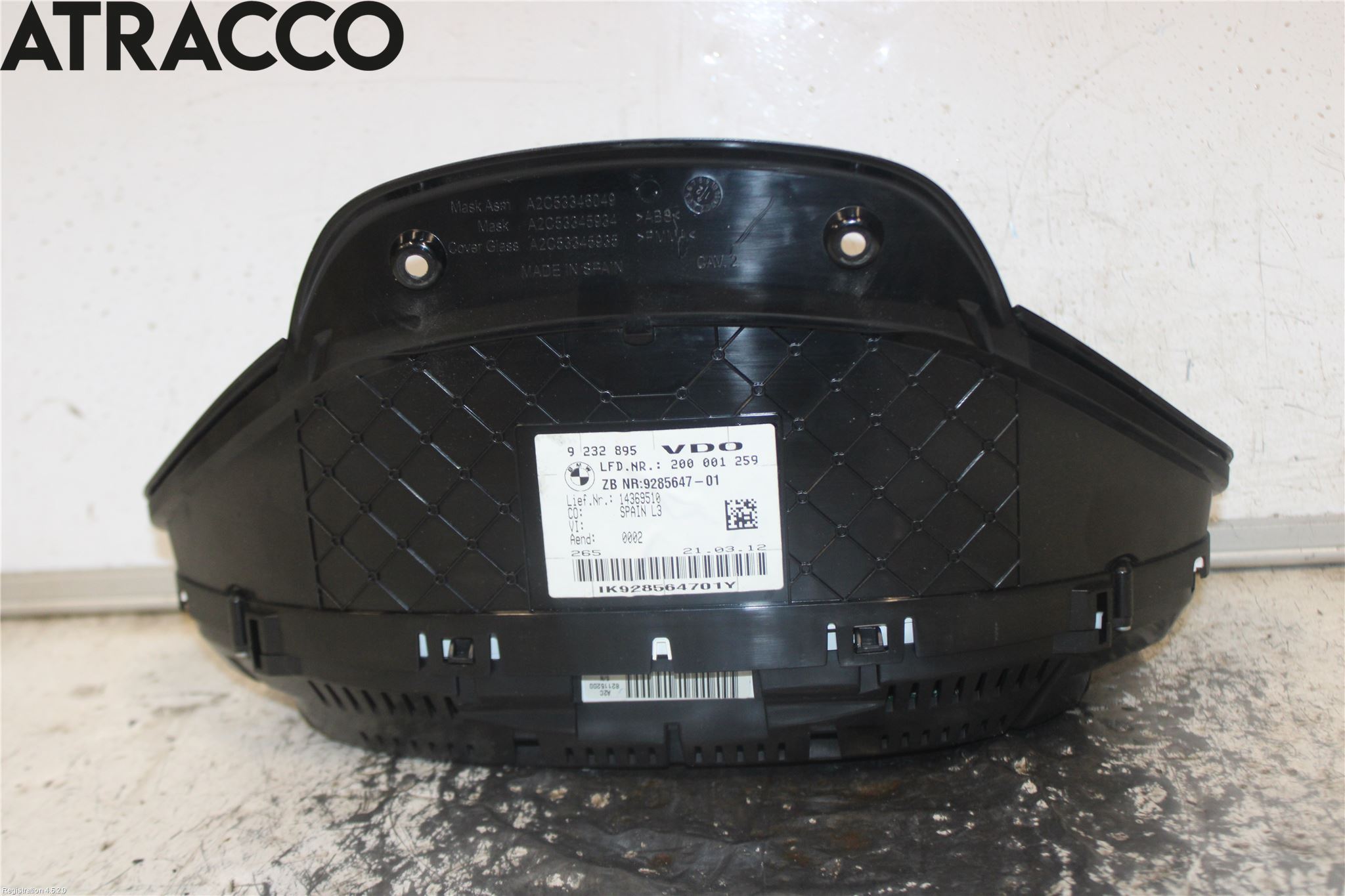 BMW 3 F30/F31/F80 12-19 Instr Kombinert