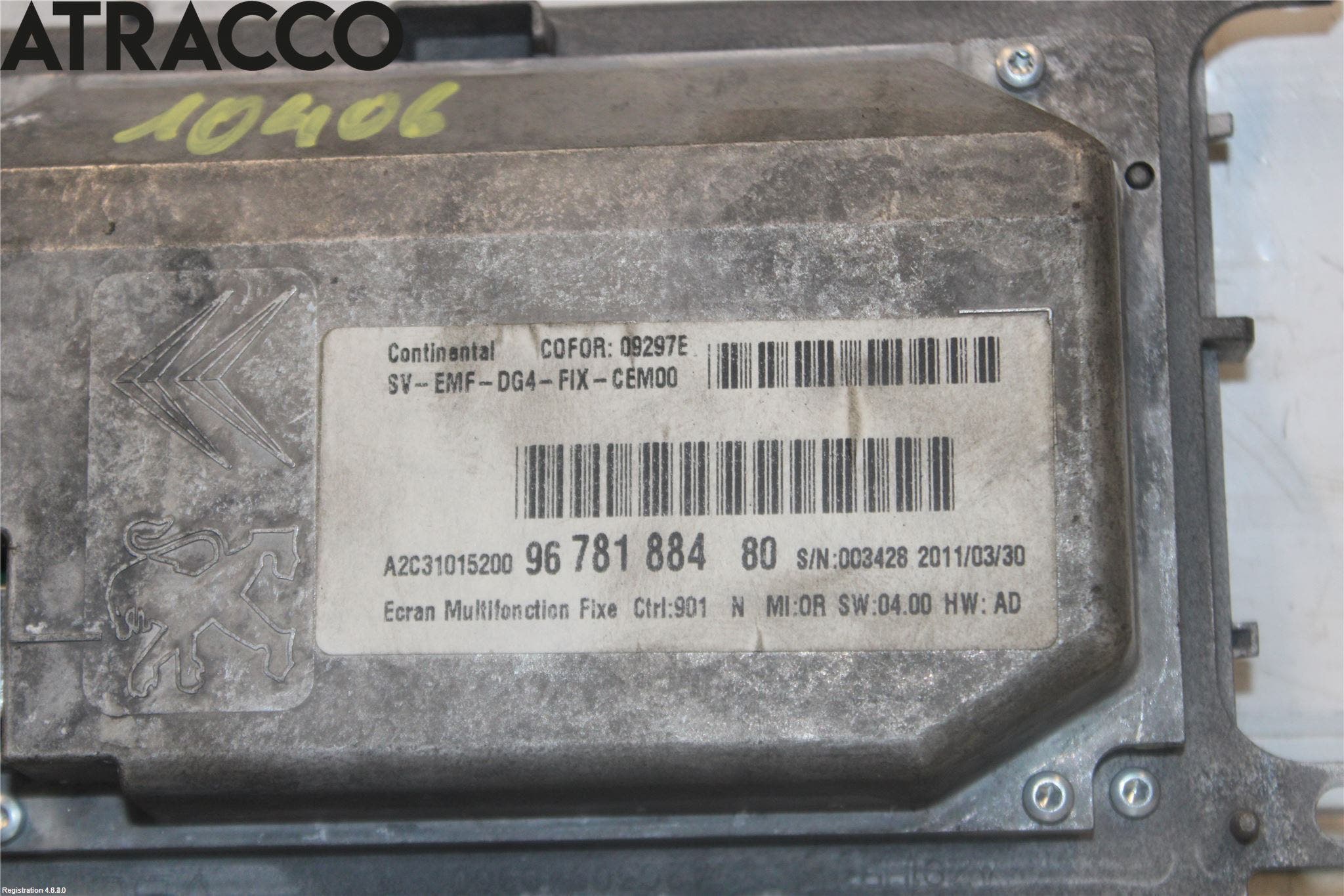 Peugeot 508 11-18 Multifunktionsdisplay