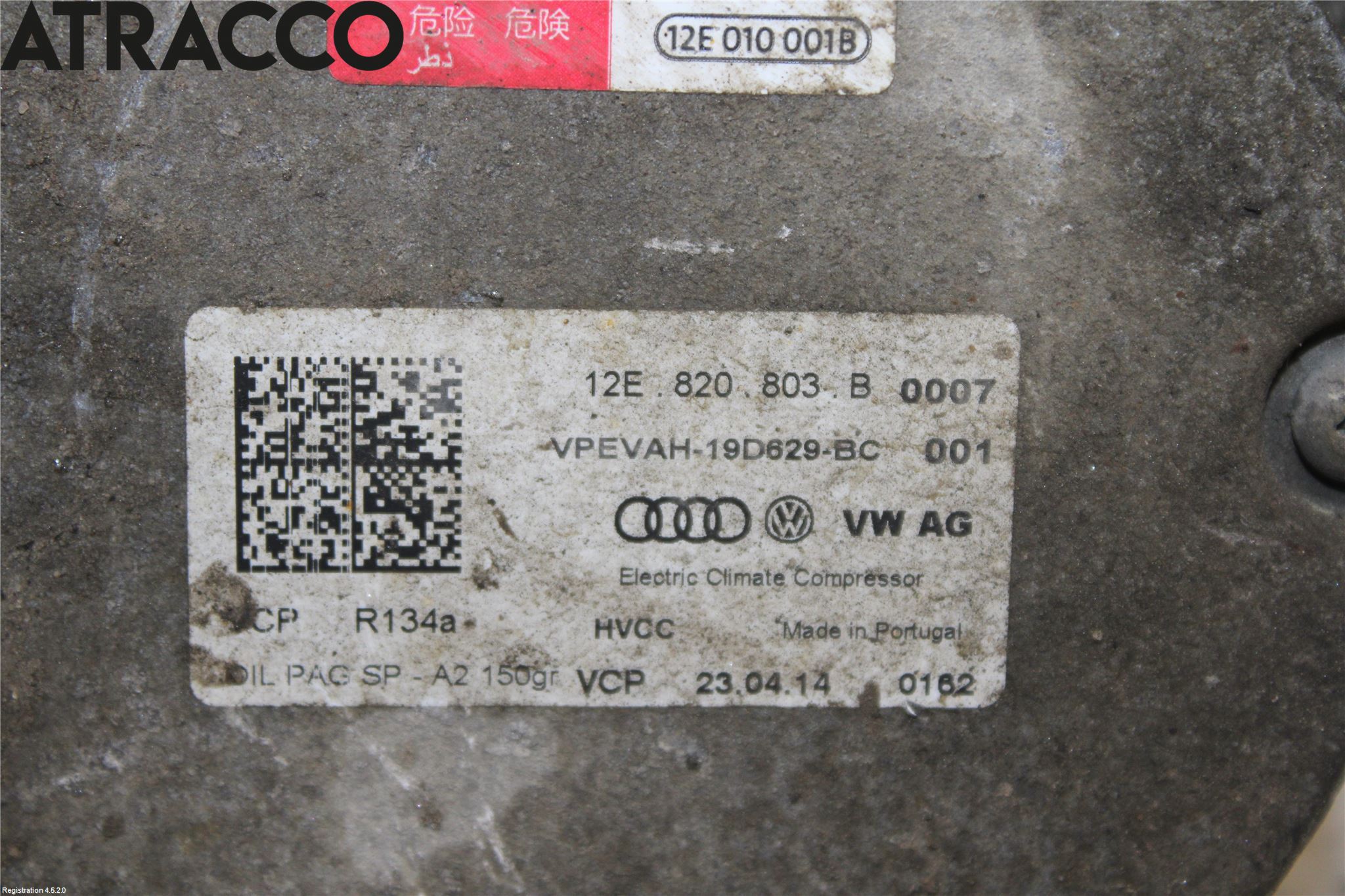 Volkswagen VW UP! / E-UP! Varme Ac Kompressor