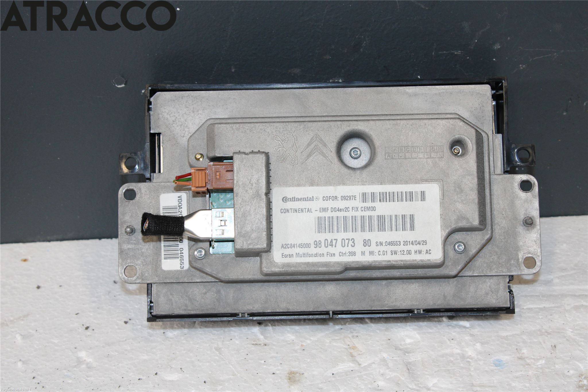 Citroen C4 II 11-18 Instr Skjerm Dvd-Gps-Ac-Tlf