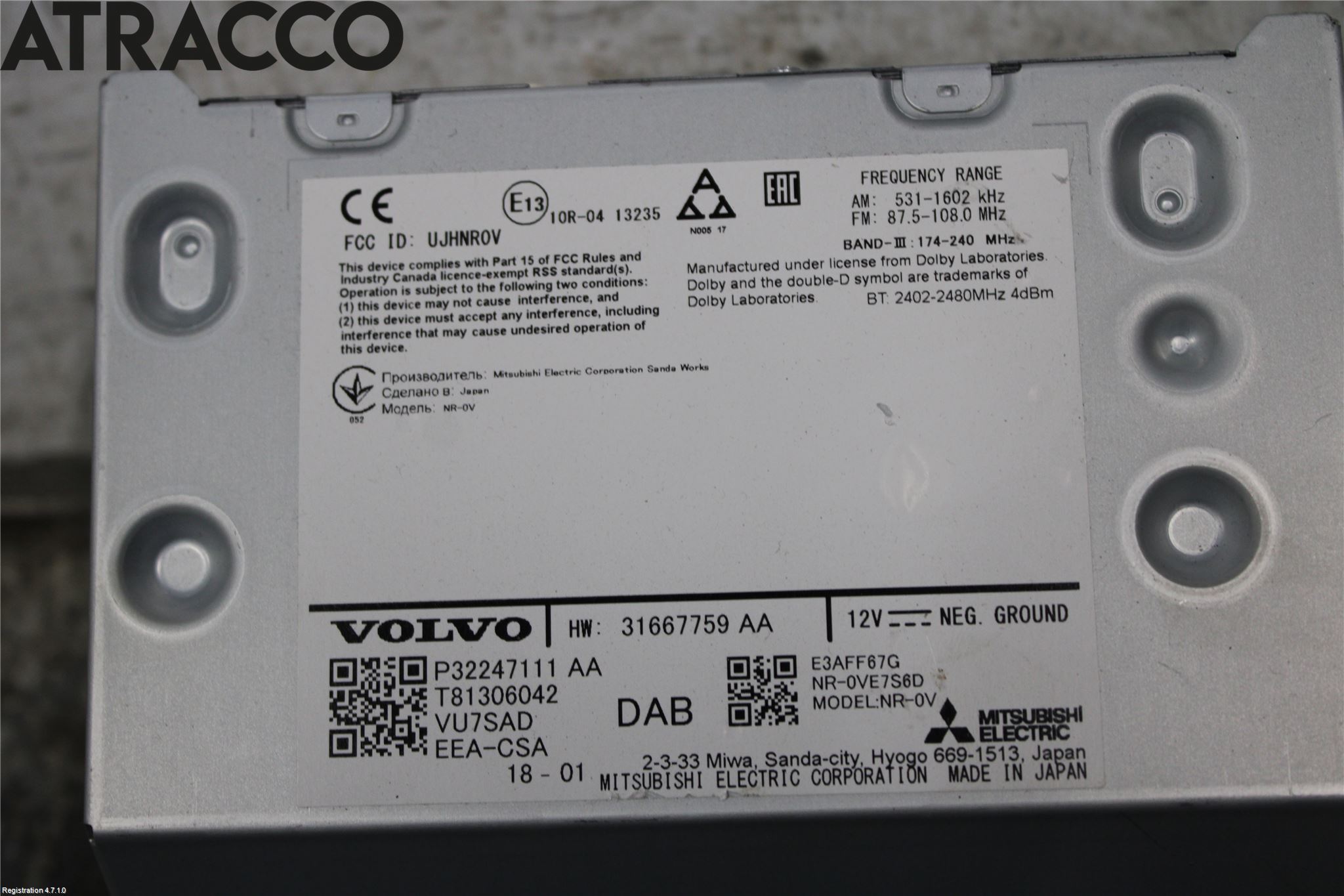 Volvo V90 17->> Stereo Radio Med Cd